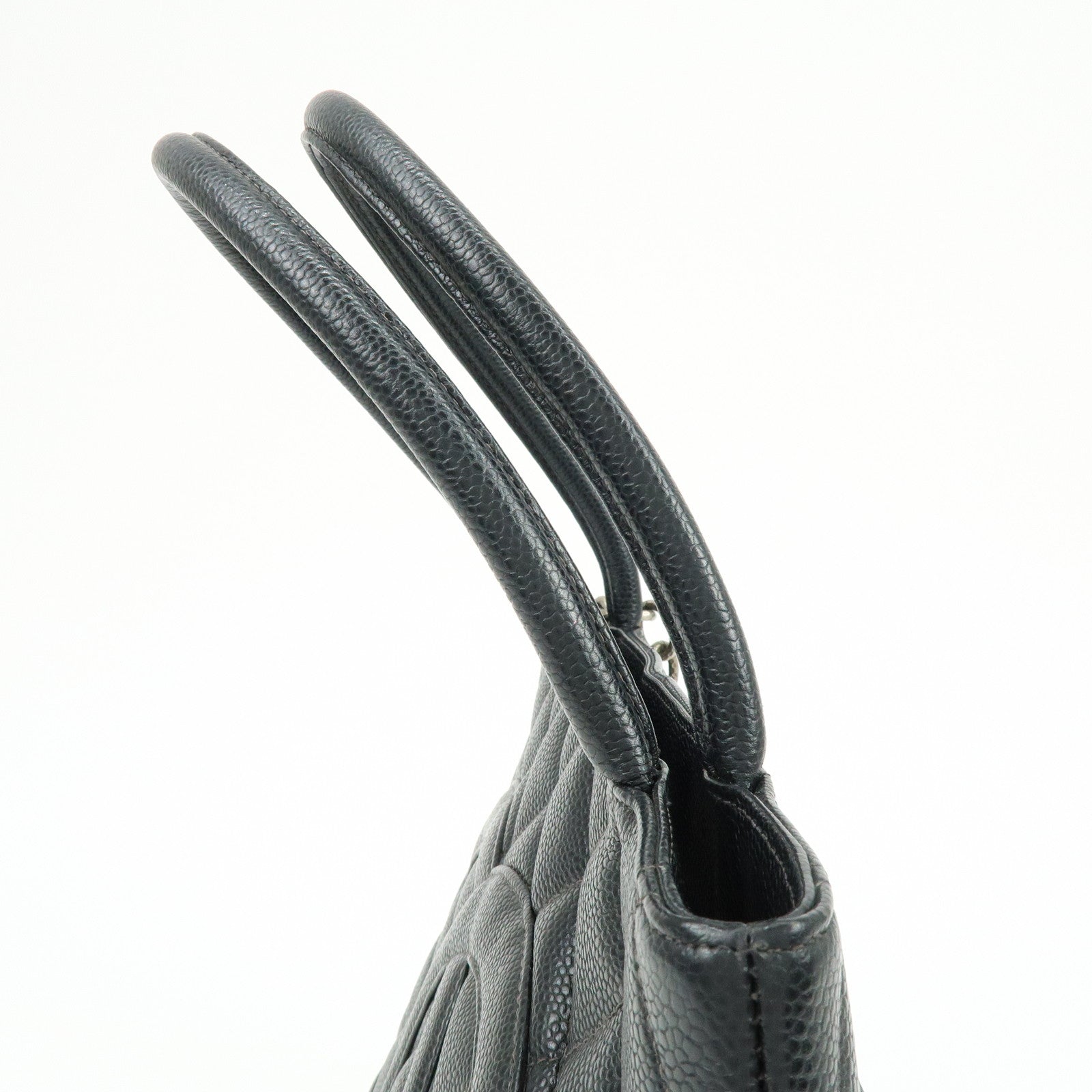 CHANEL Matelasse COCO Mark Medallion Tote Bag Hand Bag Black A01804