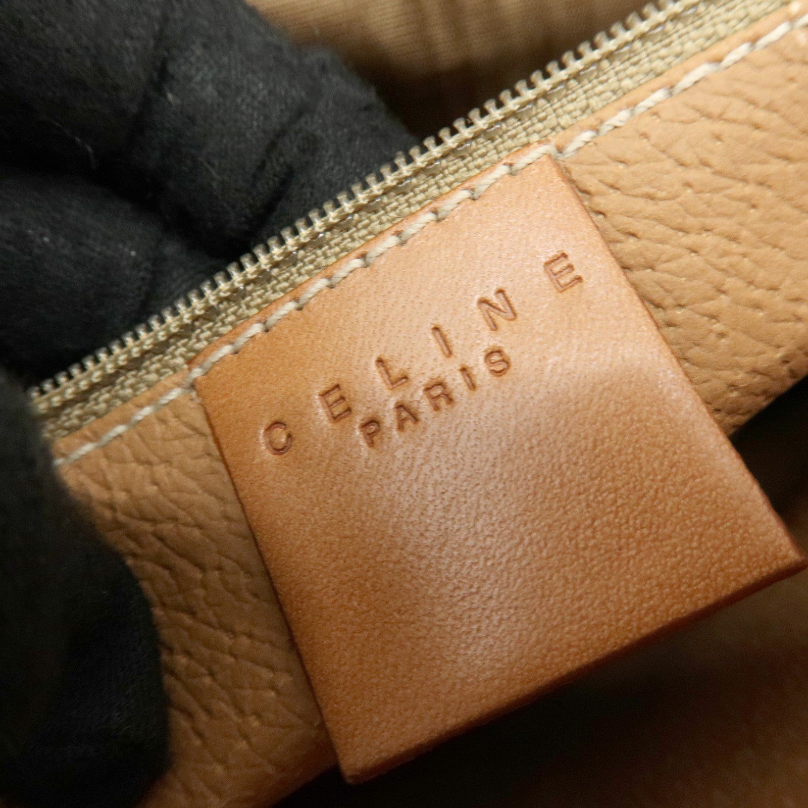 CELINE Macadam PVC Leather Shoulder Bag Brown