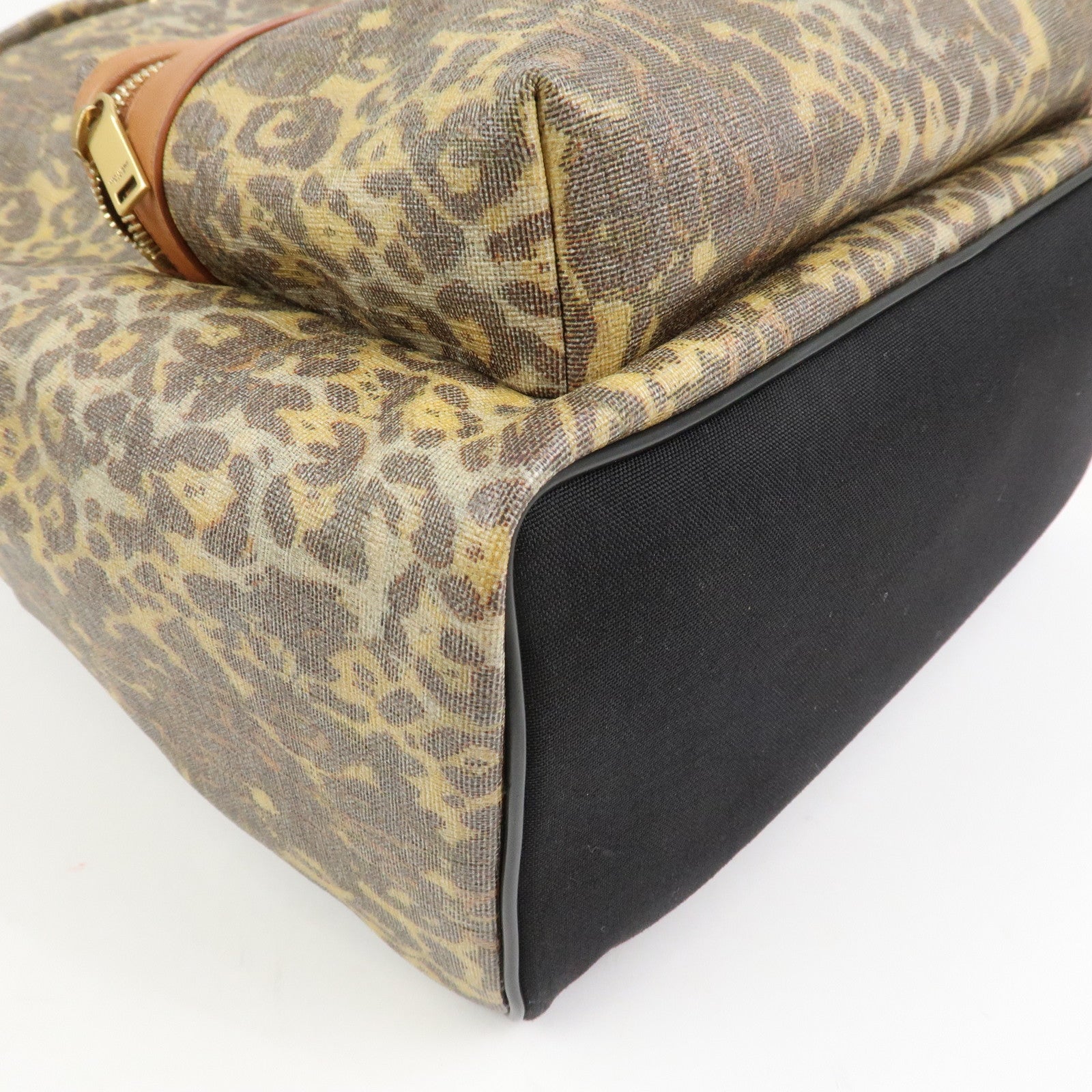 SAINT LAURENT PARIS PVC Leather Backpack Rucksuck Animal 534967