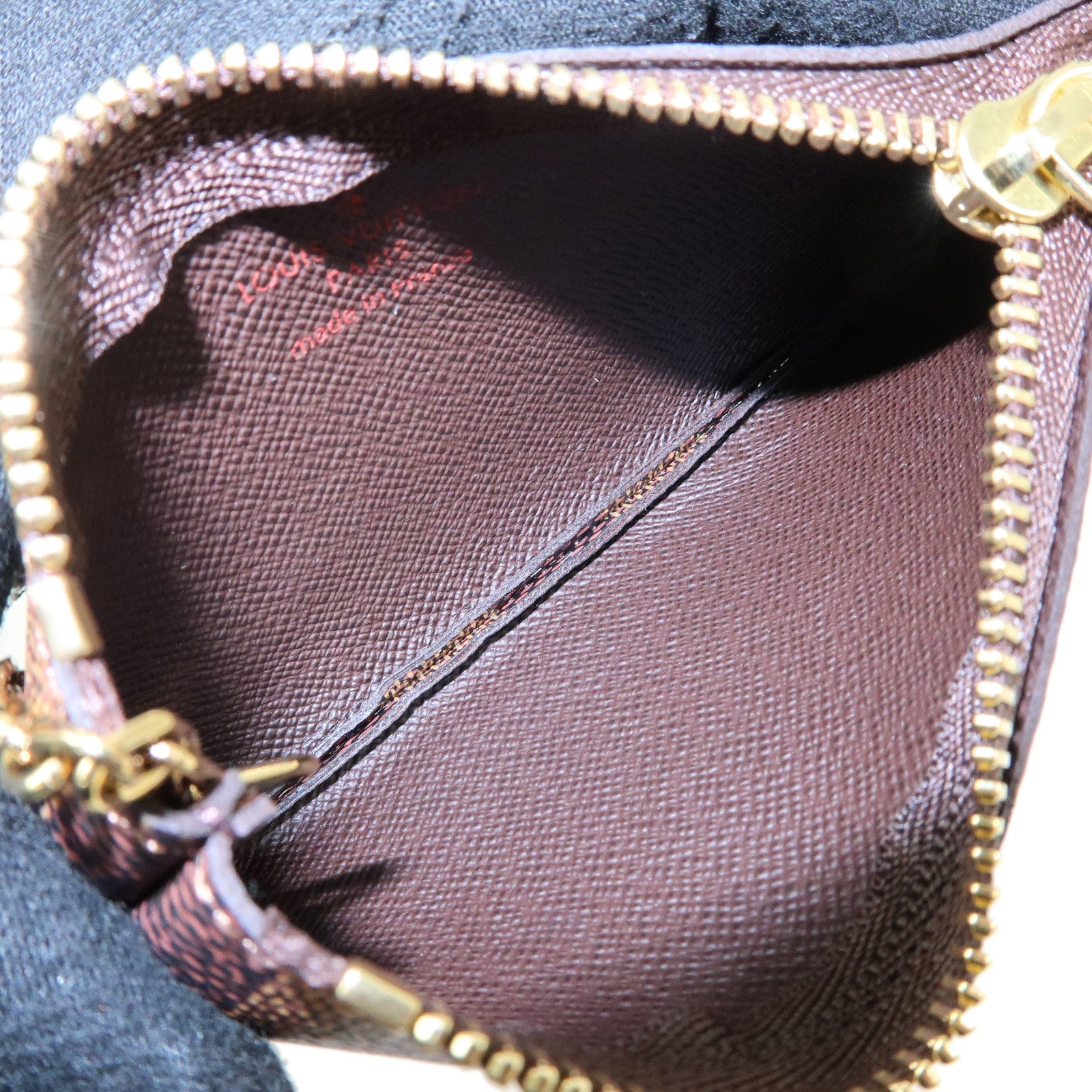 Louis Vuitton Damier Canvas Pochette Cles Damier Ebene N62658