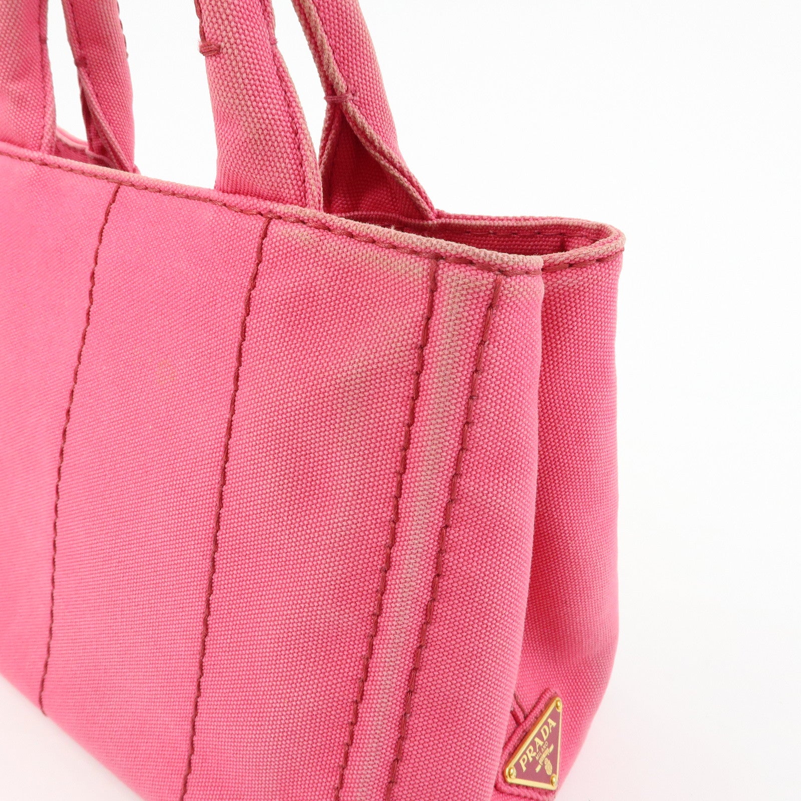 PRADA Canapa Mini Canvas 2Way Bag Hand Bag Pink 1BG439