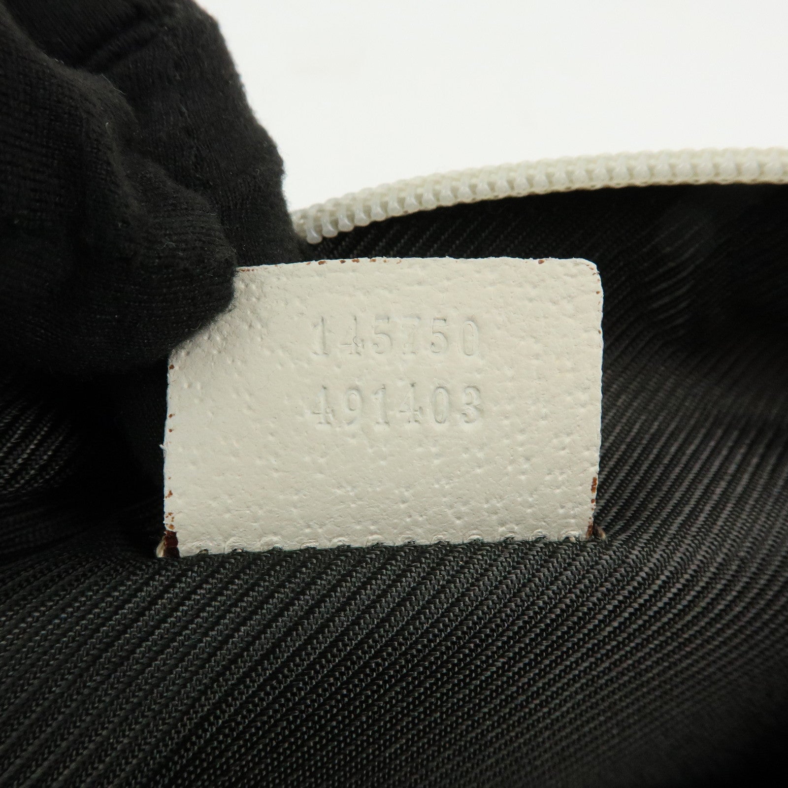 GUCCI Abbey GG Canvas Leather Hand Bag Pouch Pink Ivory 145750