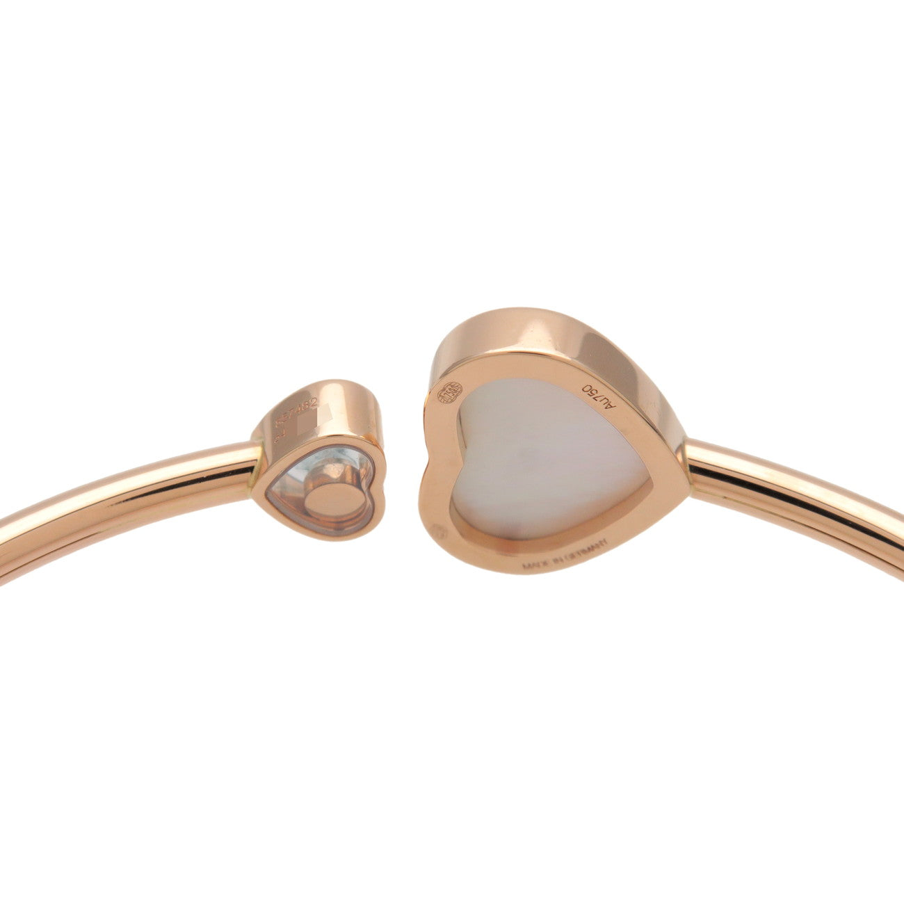 Chopard Happy Heart Diamond Pearl Bangle K18PG Rose Gold 857482