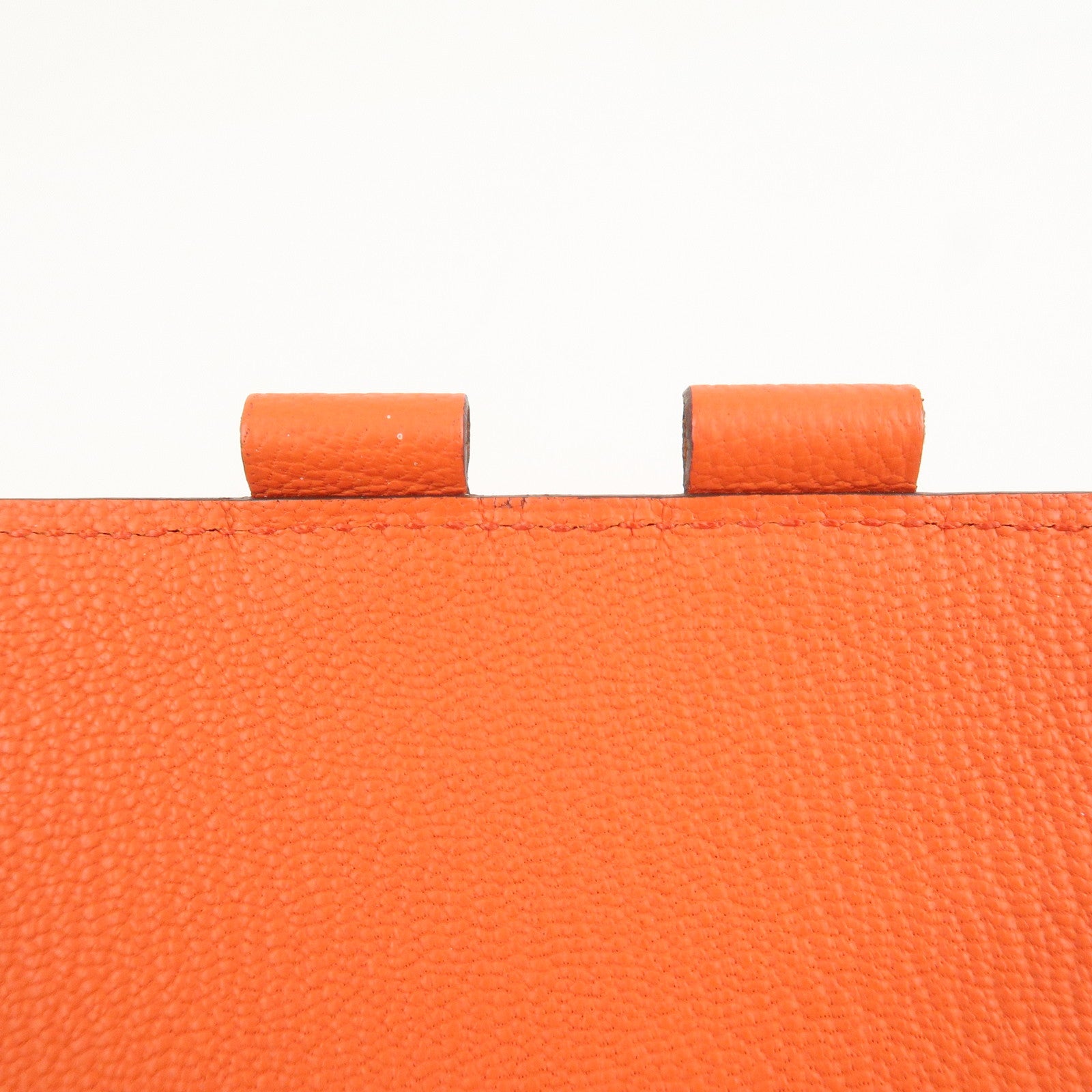 HERMES Leather Agenda PM Planner Cover X Stamped Orange