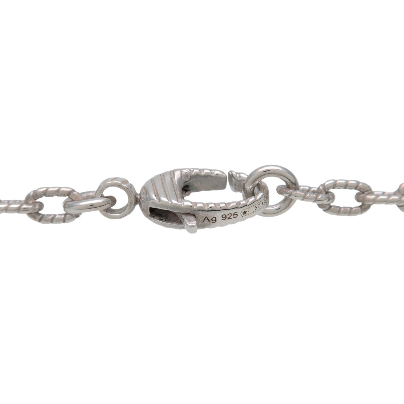 GUCCI Interlocking G Arabesque Chain Necklace SV925 Silver