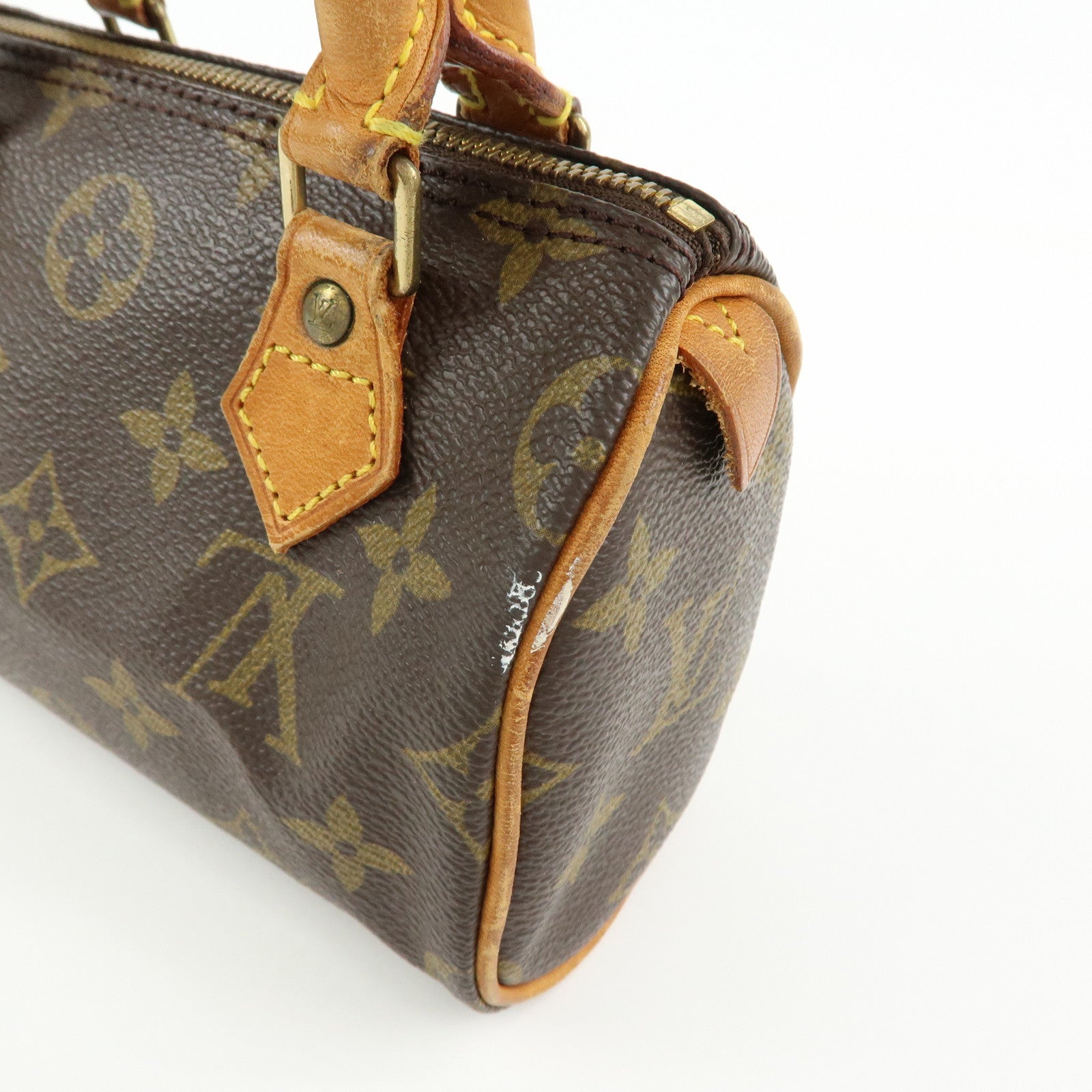 Louis Vuitton Monogram Mini Speedy Hand Bag Brown M41534