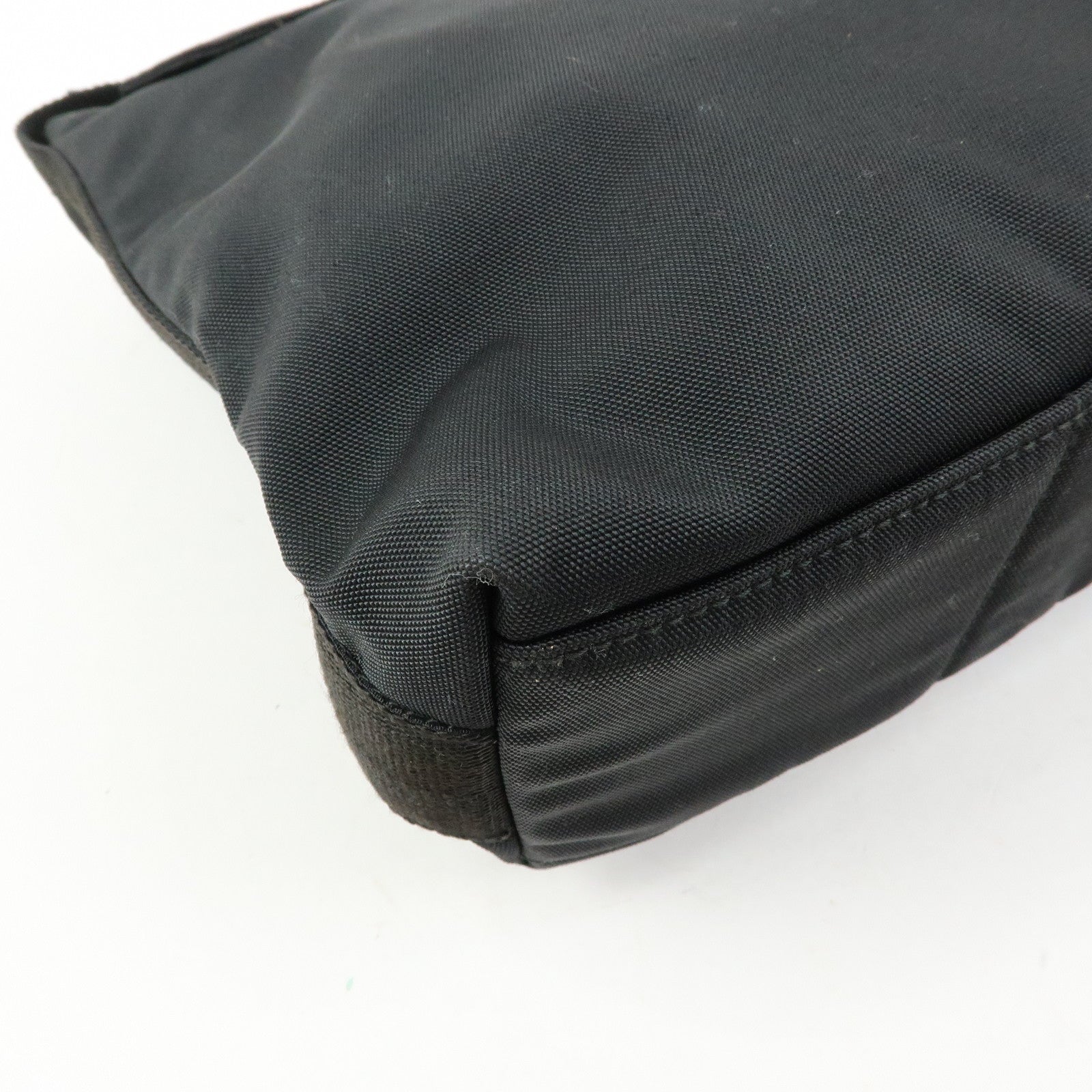 GUCCI Nylon Leather Shoulder Bag Crossbody Bag Black 122373