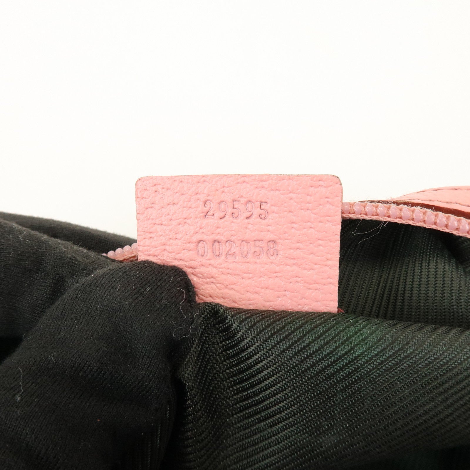 GUCCI GG Monogram Canvas Leather Cosmetic Pouch Beige Pink 29595