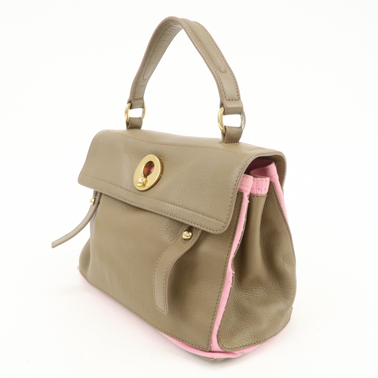 SAINT LAURENT PARIS Leather Muse Two 2Way Bag Hand Bag 368229