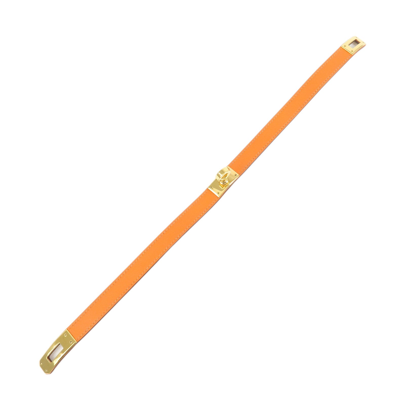 HERMES Mini Kelly Double Tour Leather Bracelet ▢P Stamped Size S