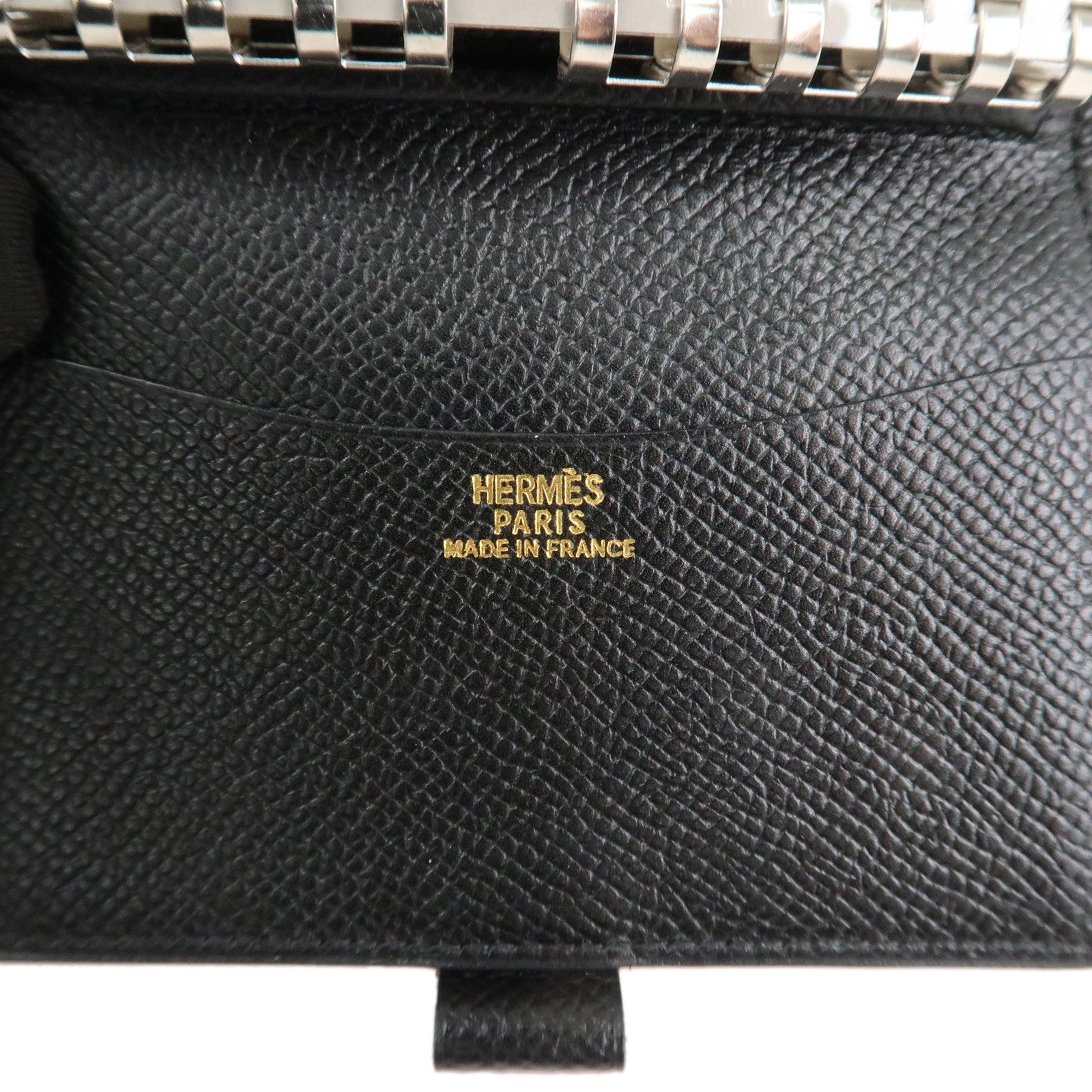 HERMES Agenda PM Epsom Leather Planner Cover Black Used