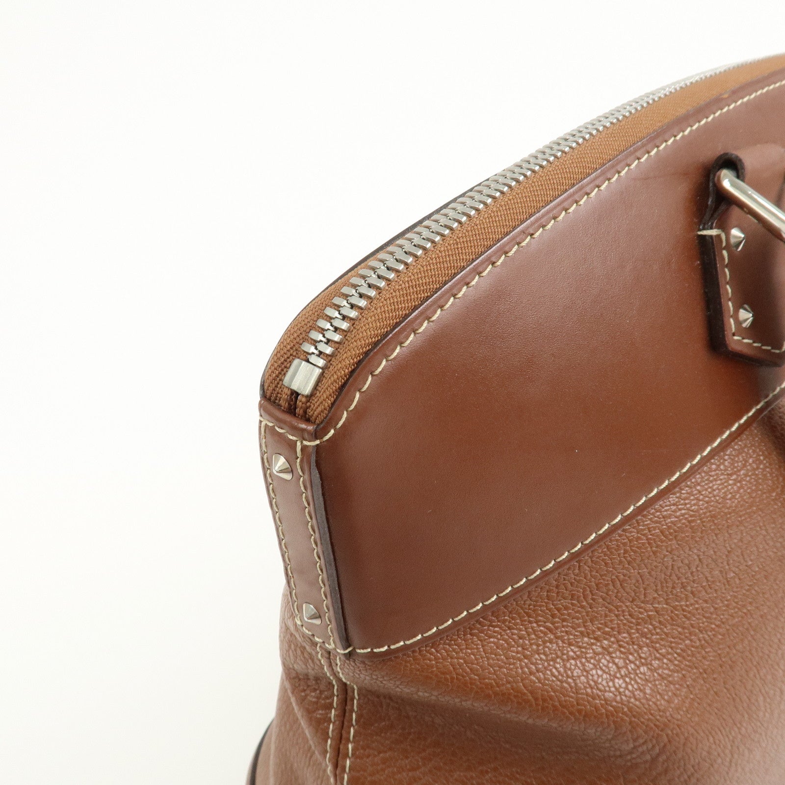 Louis Vuitton Suhari Leather Lock it MM Hand Bag Sienne M91889
