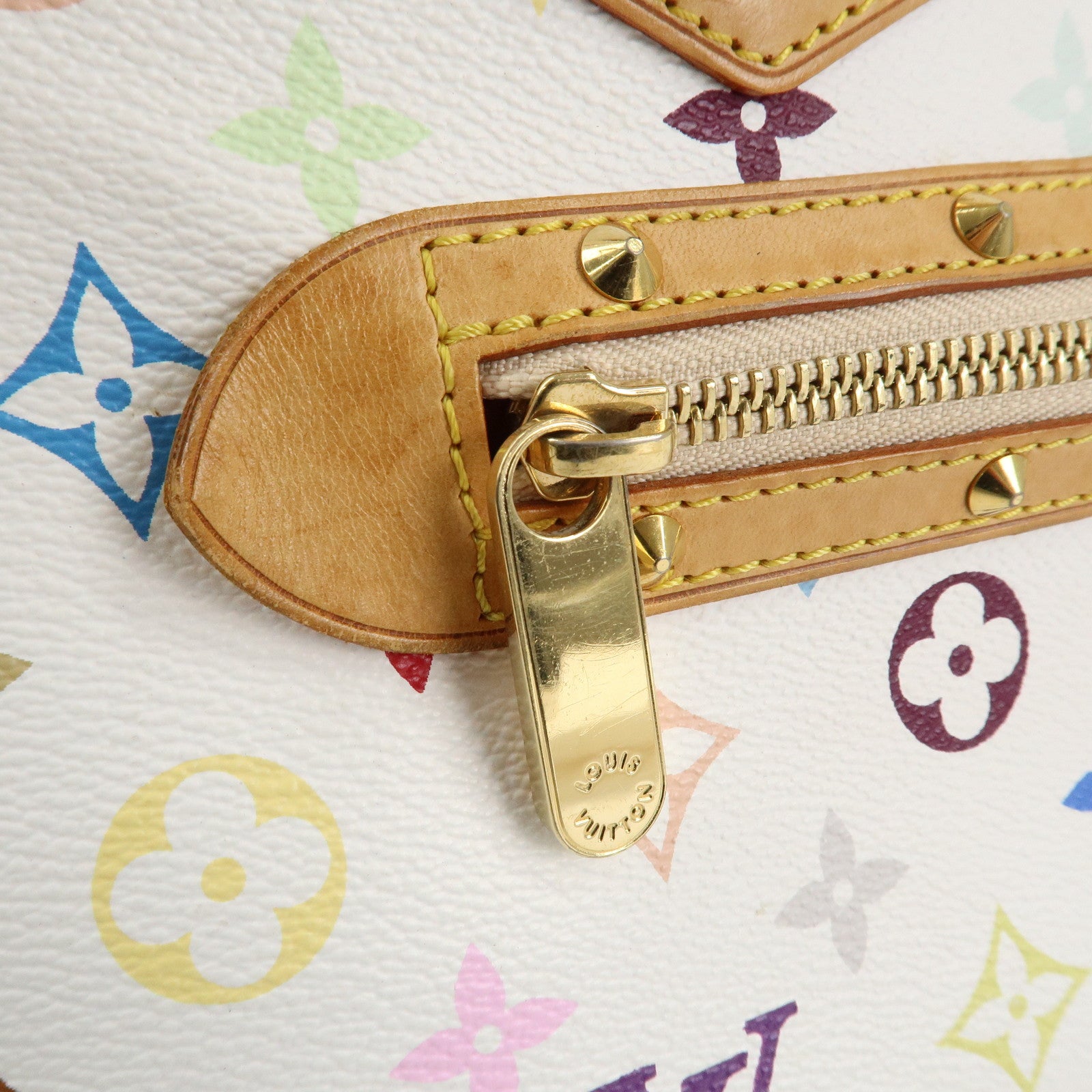 Louis Vuitton Monogram Multicolor Alma PM Hand Bag Blanc M92647 Used