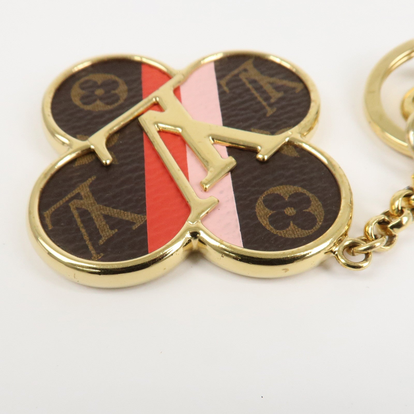 Louis Vuitton Monogram Porte Cles Into The Flower Key Chain M37356 Used