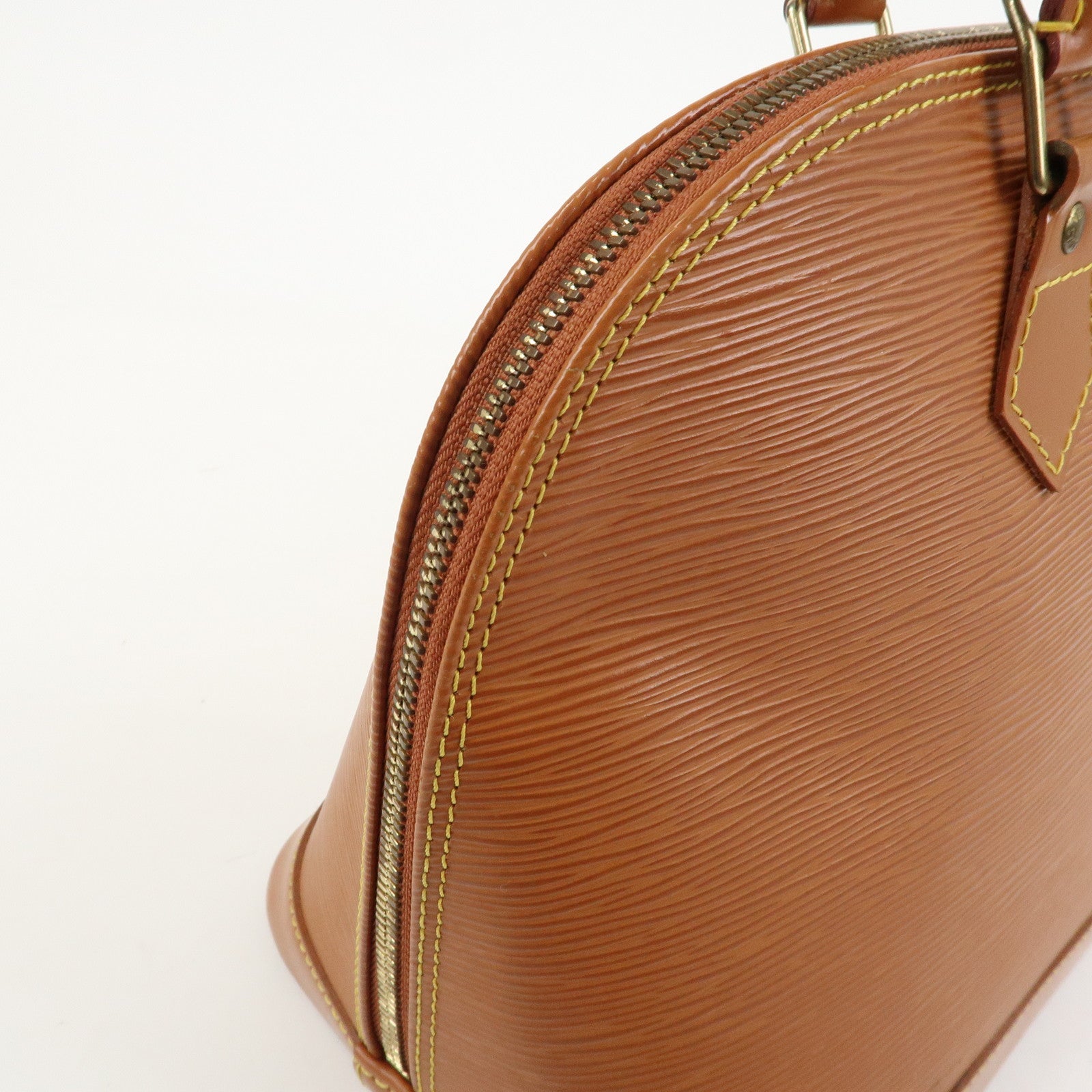 Louis Vuitton Epi Alma Hand Bag Zipang Gold M54148