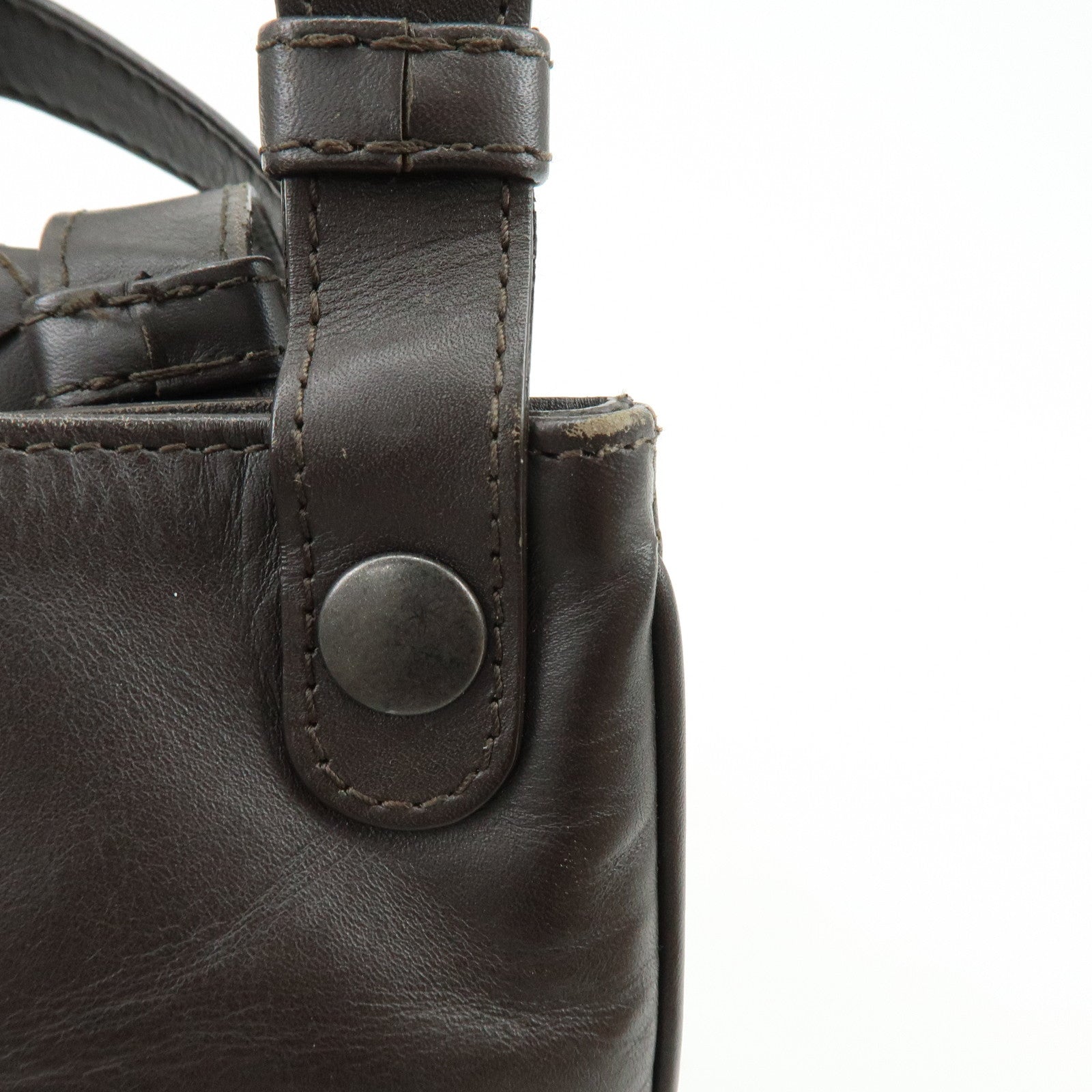 BOTTEGA VENETA Intrecciato Calf Leather Shoulder Bag Brown 273350