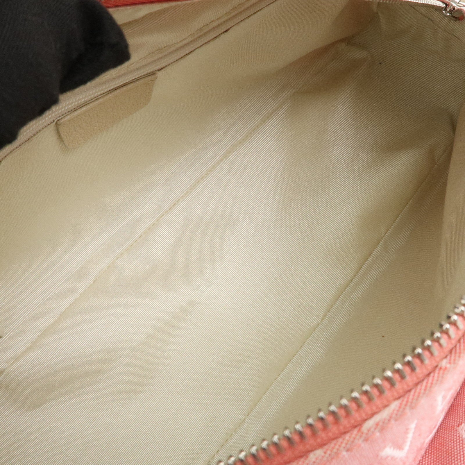 BVLGARI Logo Mania Canvas Leather Shoulder Bag Hand Bag Pink