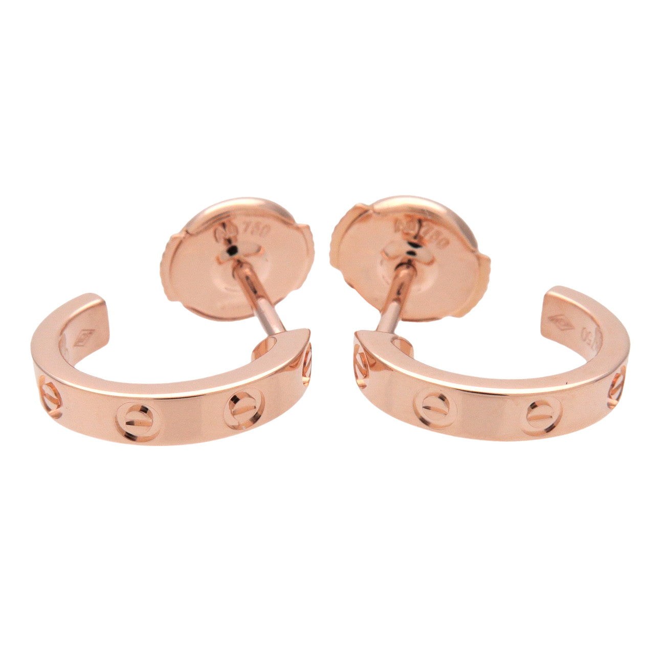 Cartier Mini LOVE Earrings K18 750PG Rose Gold
