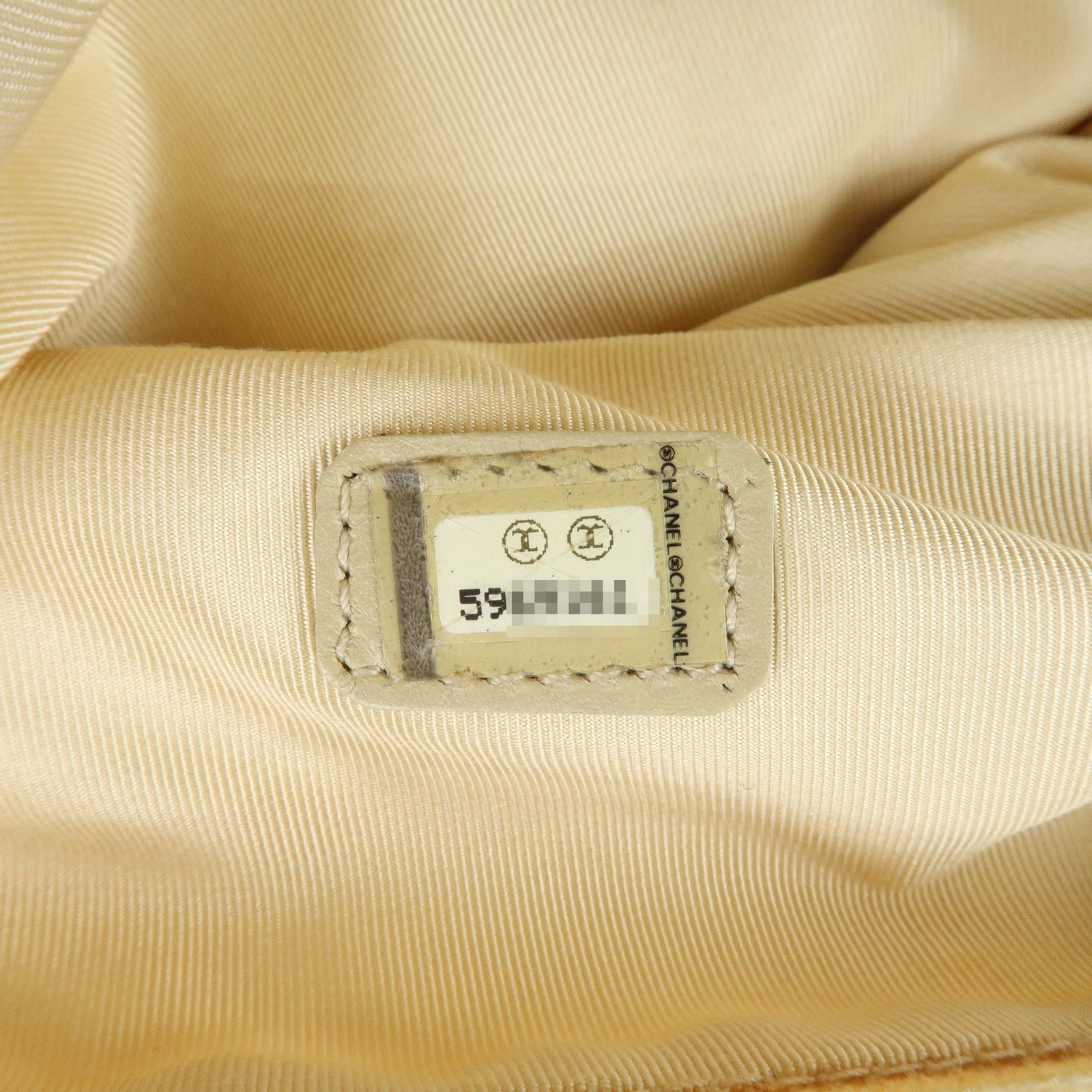 CHANEL COCO Mark Caviarskin Shoulder Bag Tote Bag Ivory