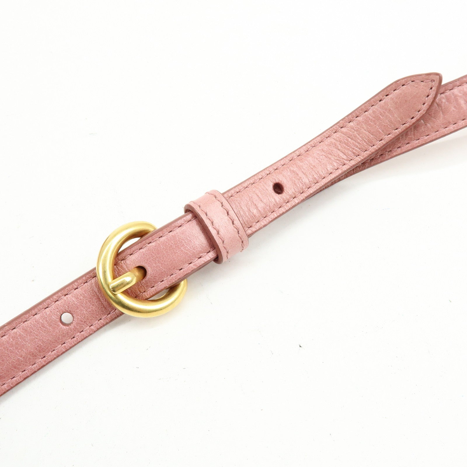 MIU MIU Leather Ribbon 2Way Bag Hand Bag Shoulder Bag Pink