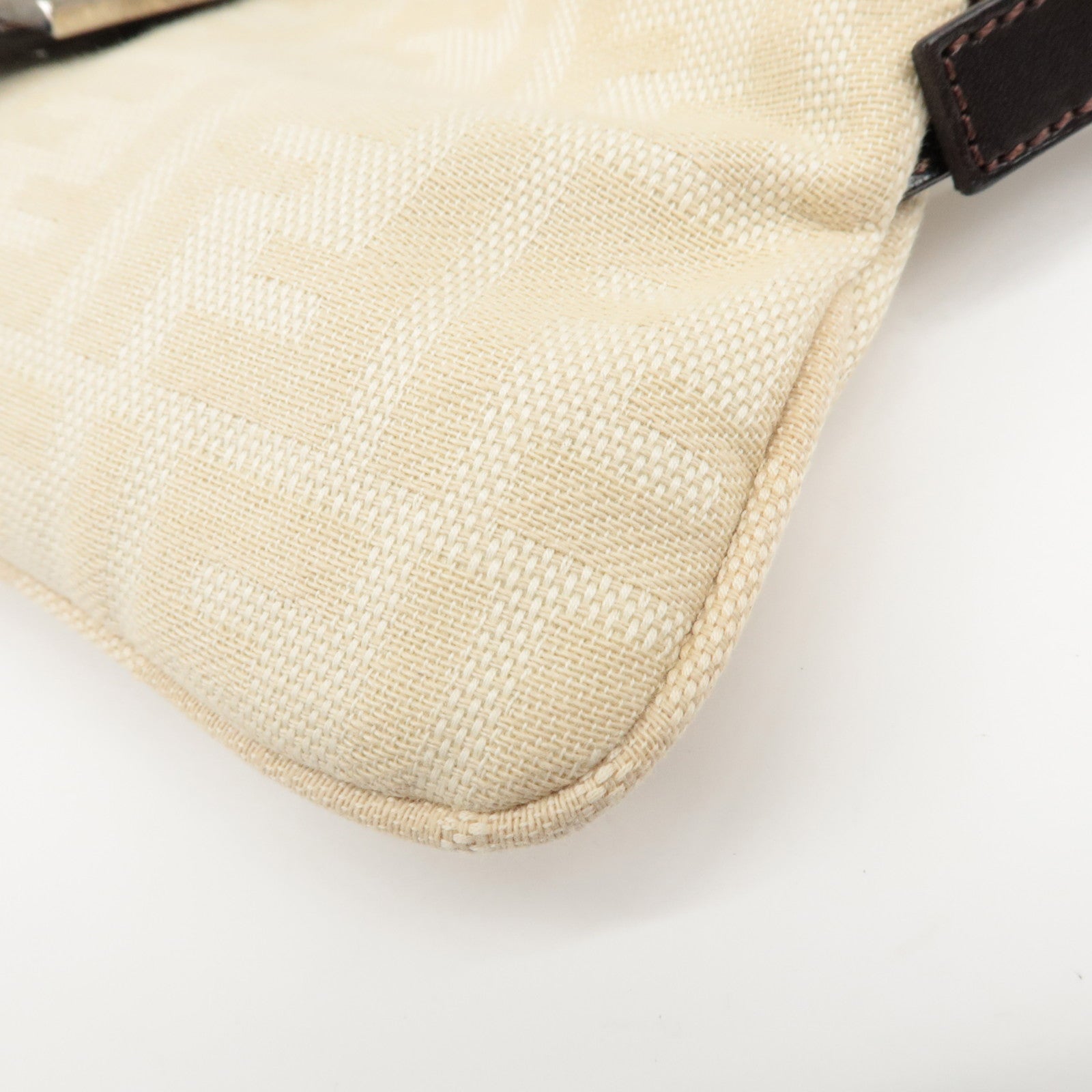 FENDI Zucca Waist Pouch Crossbody Bag Beige Brown 26685 Used