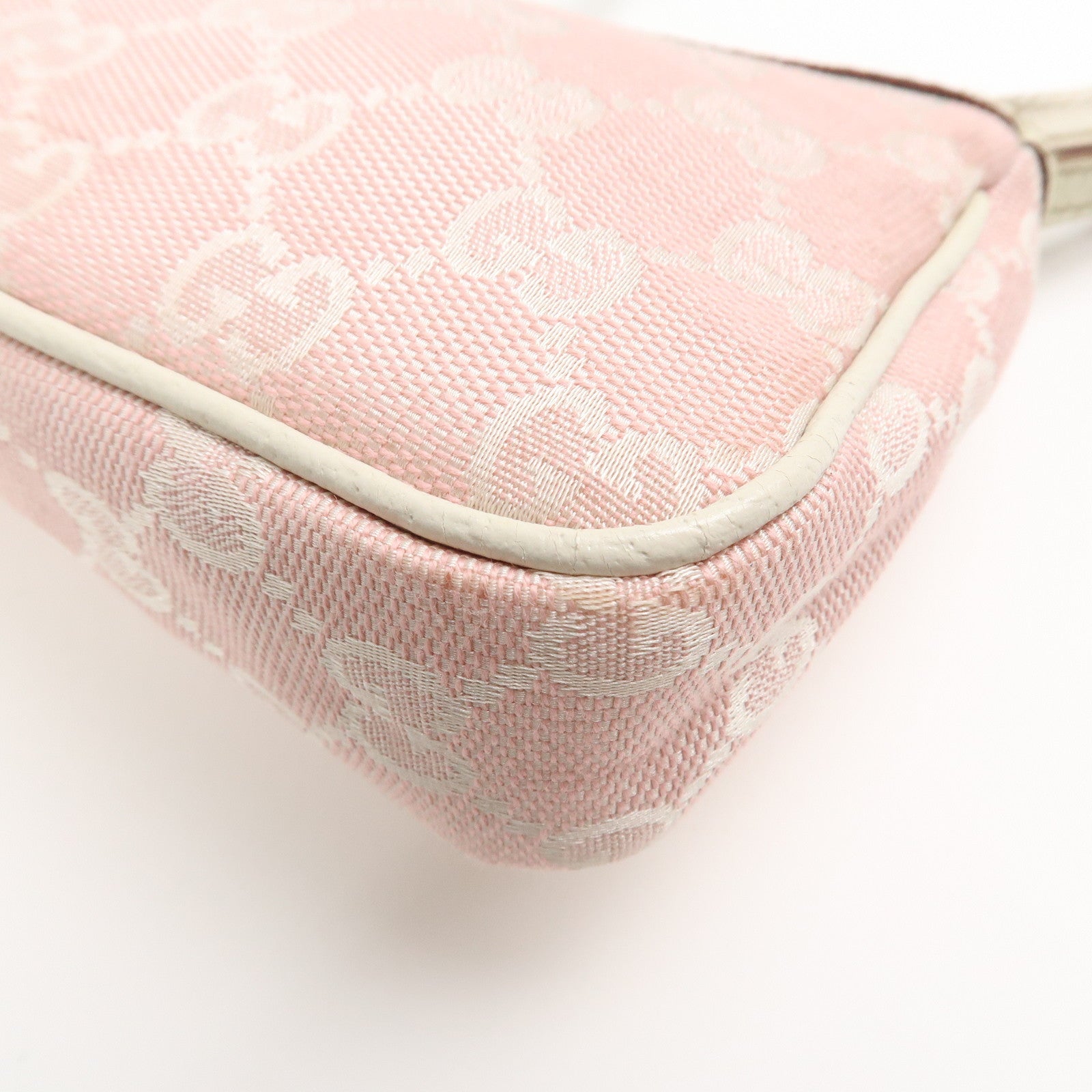 GUCCI GG Monogram Canvas Leather Hand Bag Pouch Shoulder Bag 154432