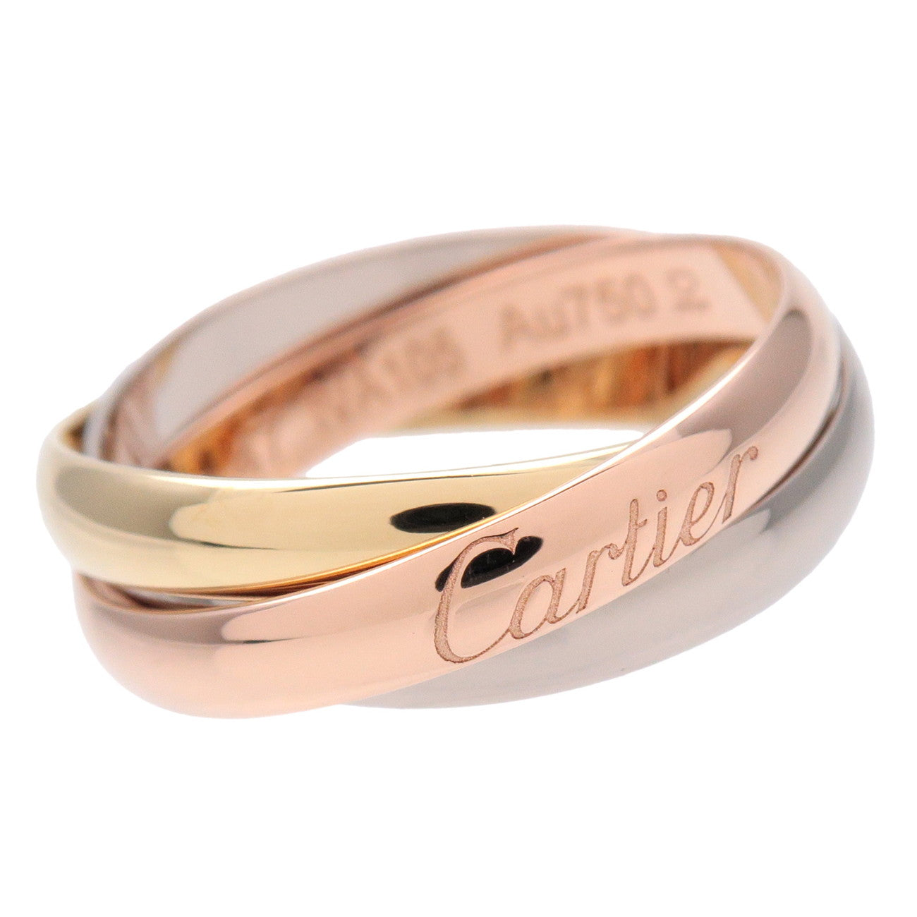 Cartier Cartier Trinity Ring SM K18 750YG/WG/PG #47 US4.5 EU47 HK9