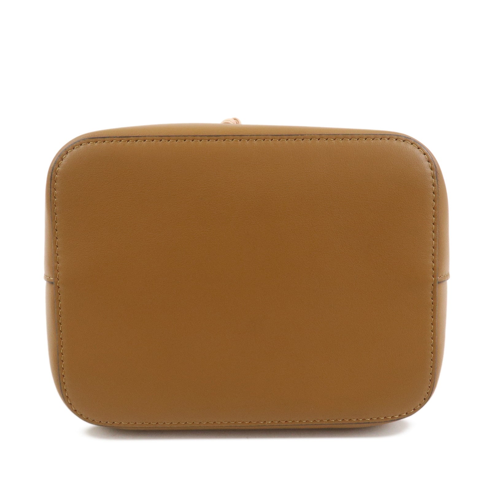 FENDI Leather Montresor 2Way Hand Shoulder Bag Brown Orange 8BT309