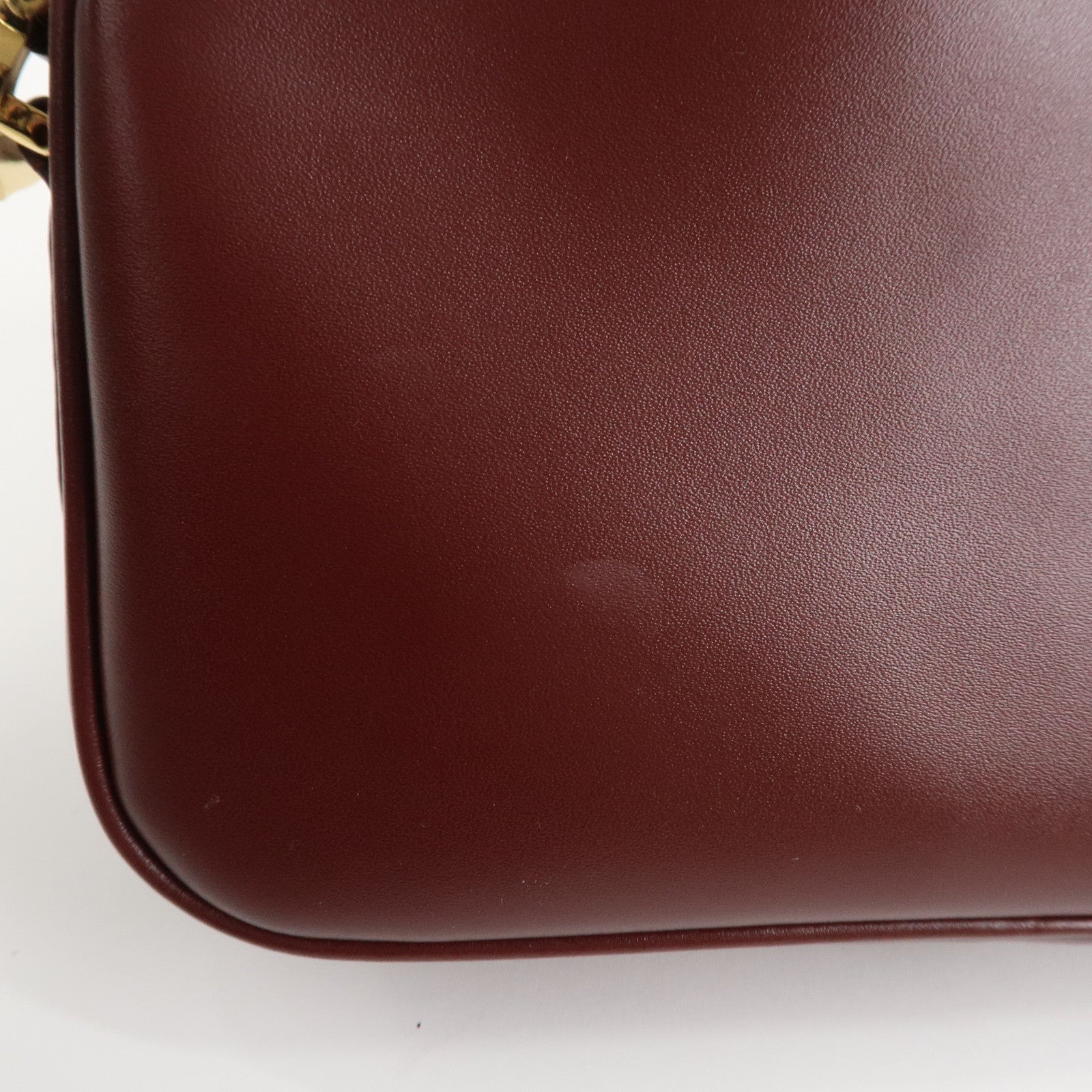 Cartier Must Line Calf Leather Shoulder Bag Burgundy