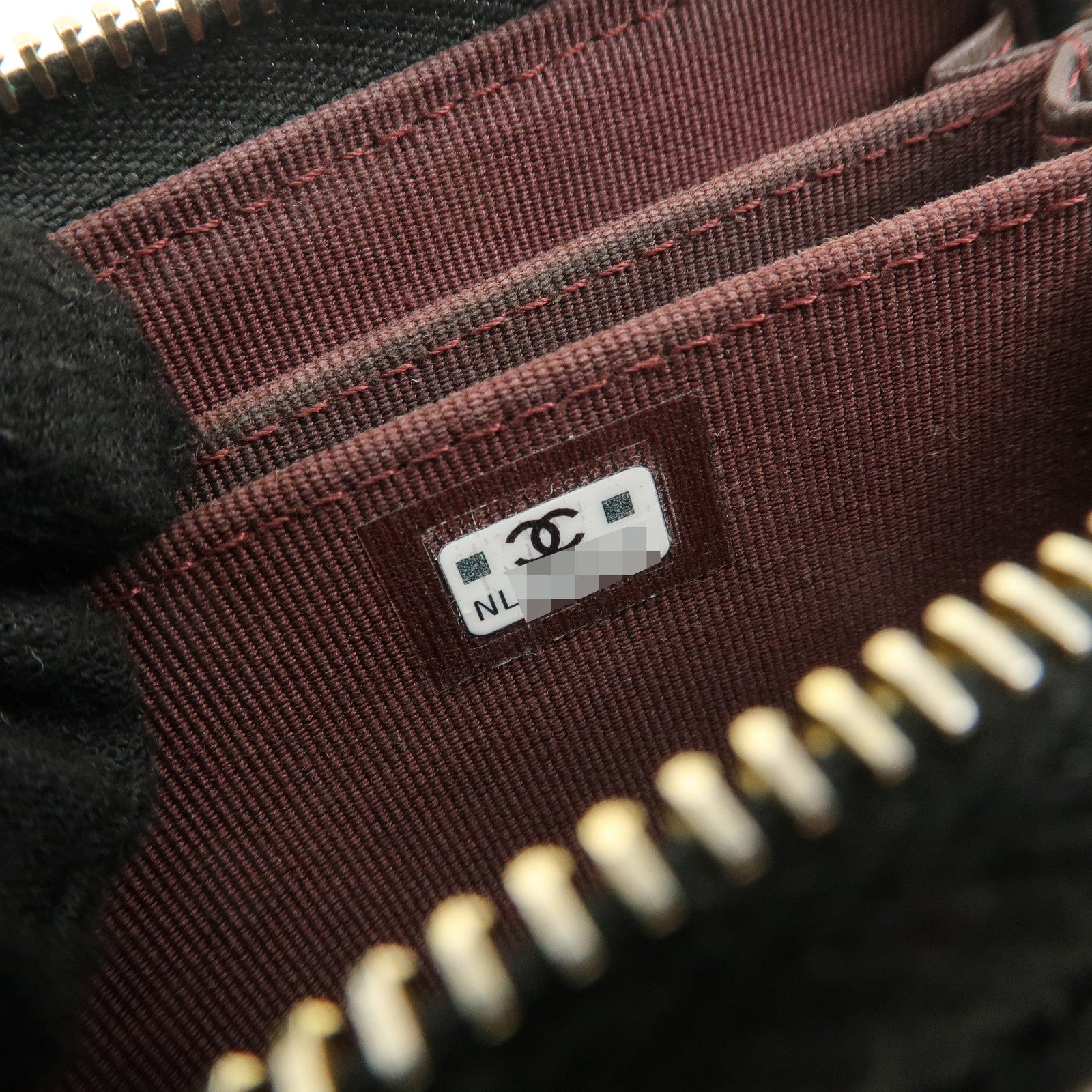 CHANEL Matelasse Lamb Skin Round Zippy Coin Case Black A84511 Used