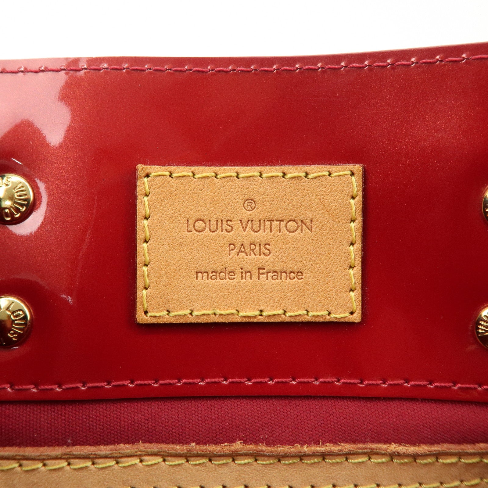 Louis Vuitton Vernis Lead PM Hand Bag Pomme d'Amour M91990