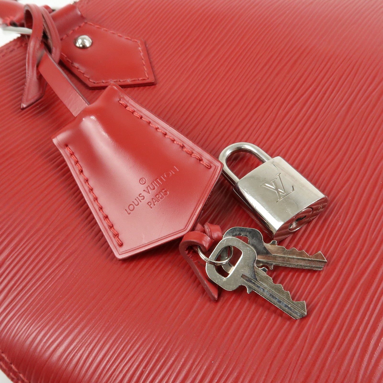 Louis Vuitton Epi Alma PM Leather Hand Bag Carmine Red M4058E