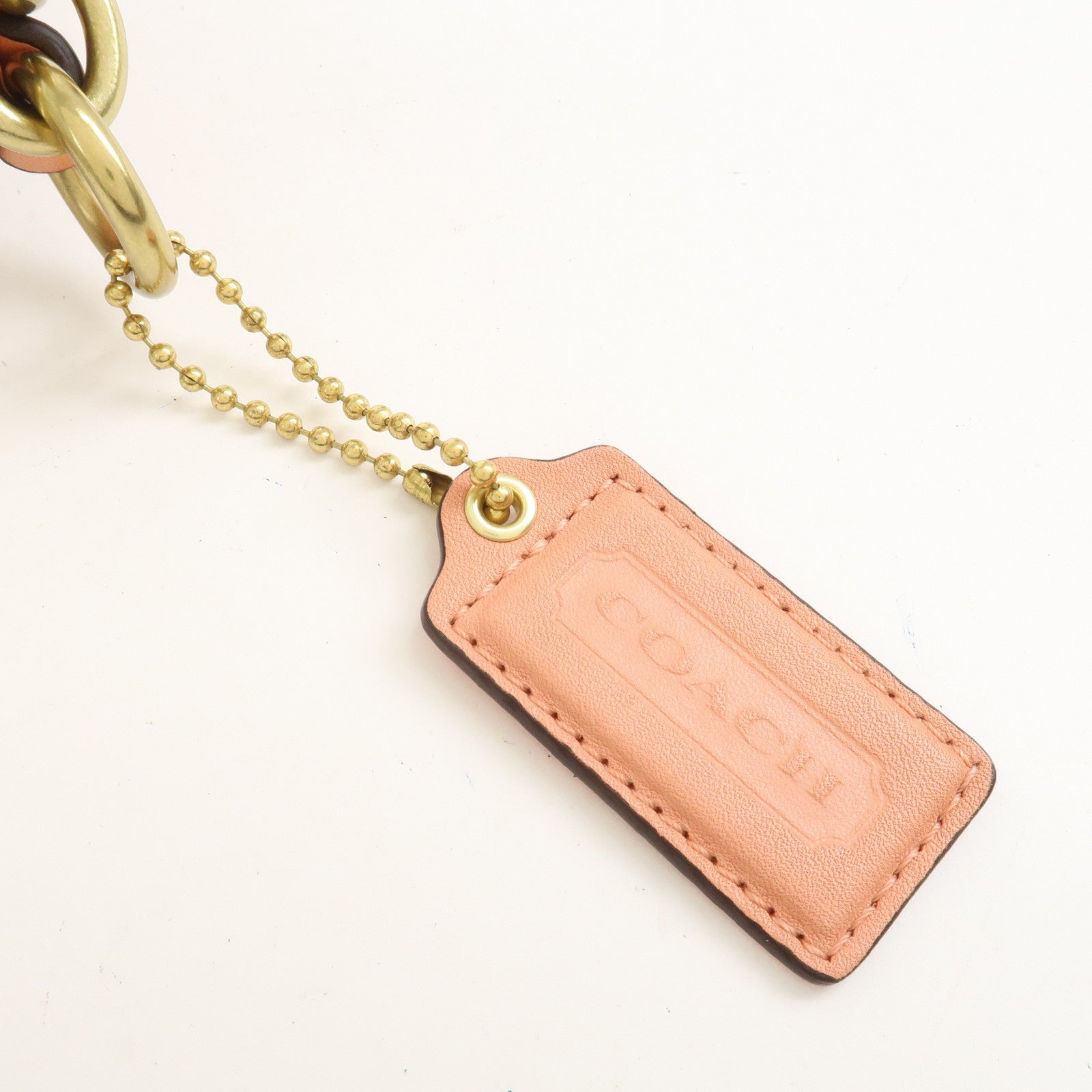 COACH Signature Canvas Leather Shoulder Crossbody Bag Beige Pink