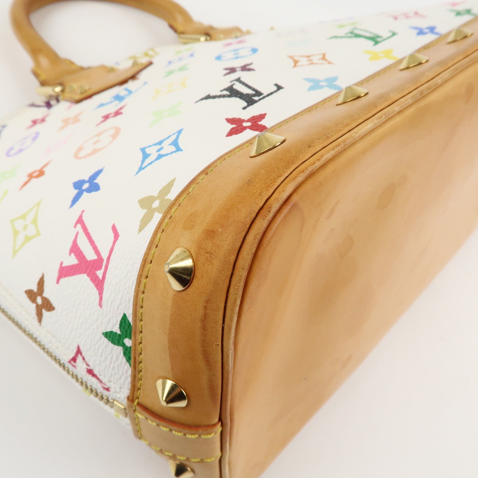 Louis Vuitton Monogram Multicolor Alma PM Hand Bag Blanc M92647 Used