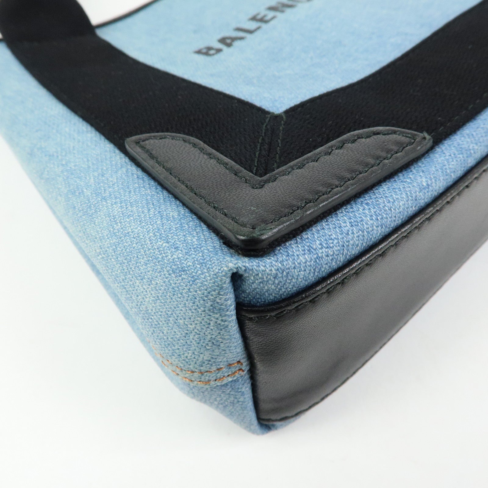 BALENCIAGA Navy Cabas XS 2WAY Bag 390346