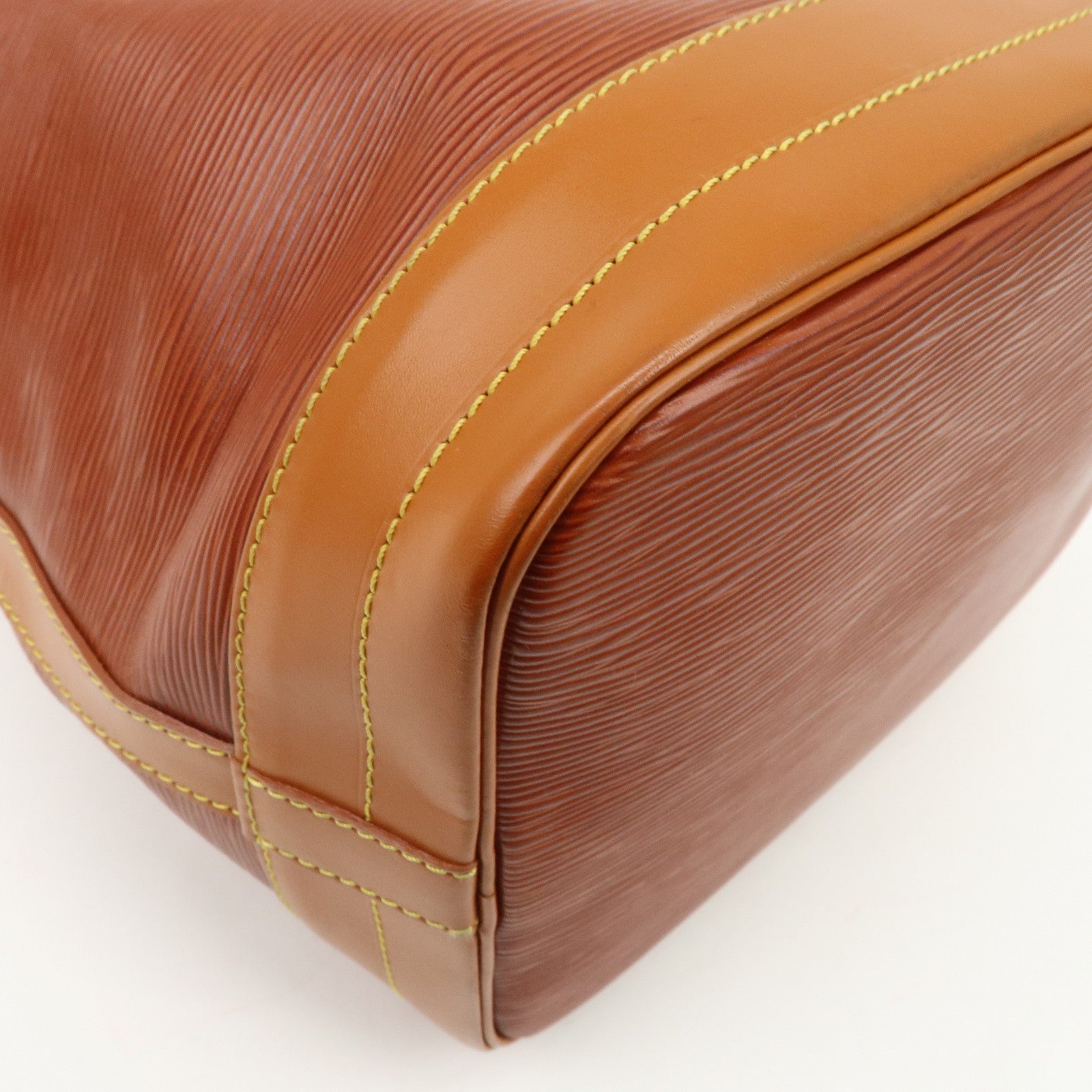 Louis Vuitton Epi Noe Shoulder Bag Zipang Gold Kenya Brown M44028