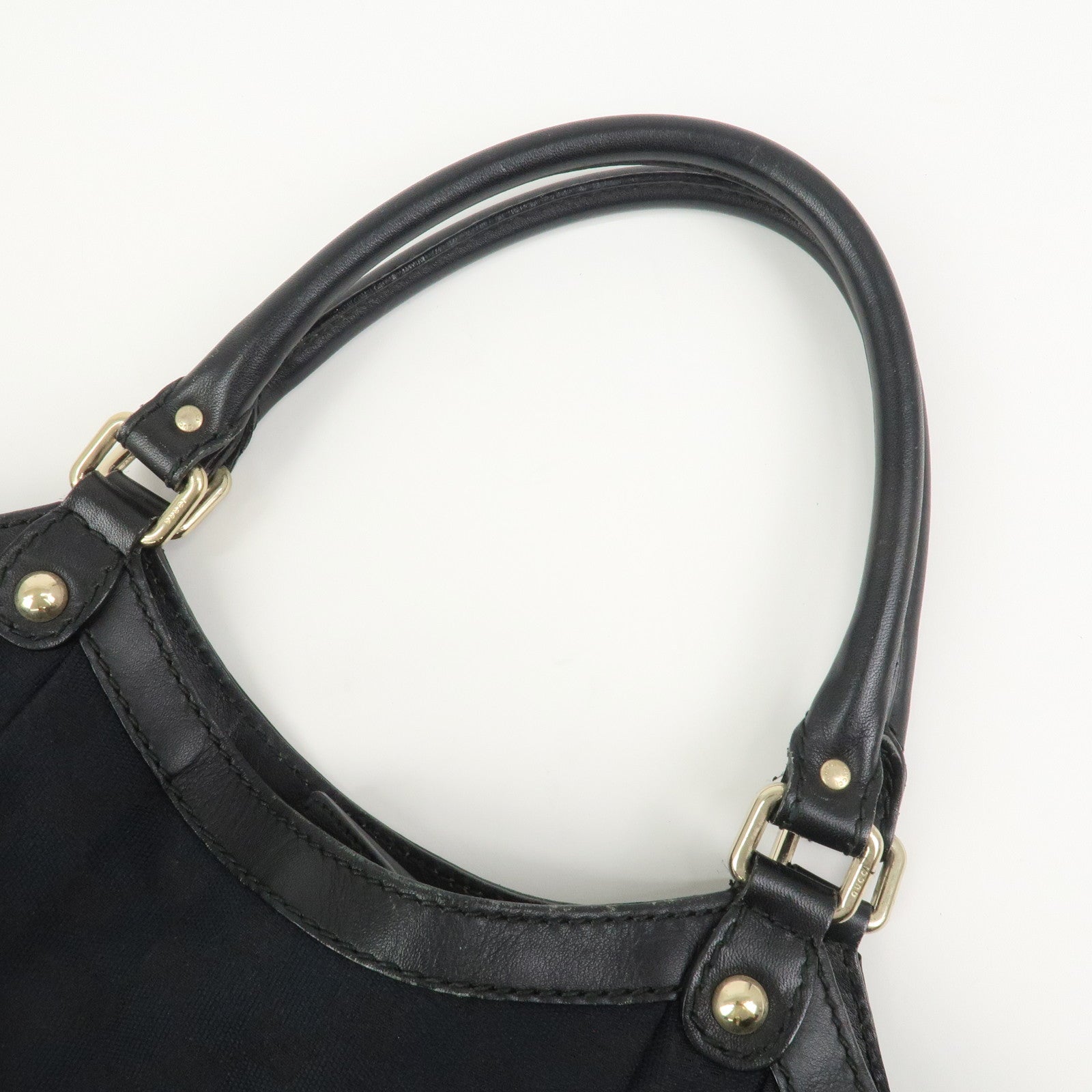 GUCCI Sukey Interlocking G GG Canvas Leather Shoulder Bag 211943