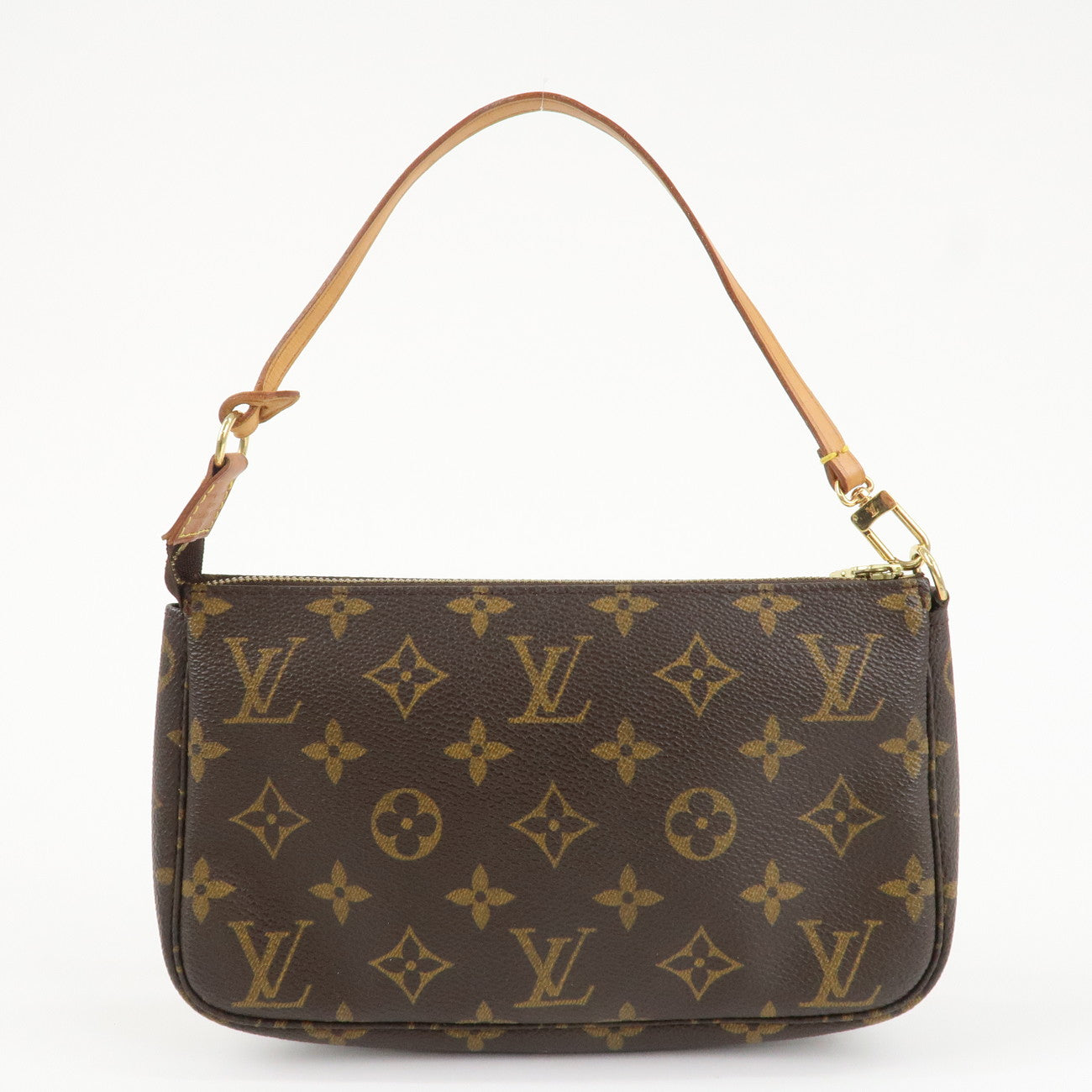 Louis Vuitton Monogram Pochette Accessoires Hand Bag Brown M51980 Used