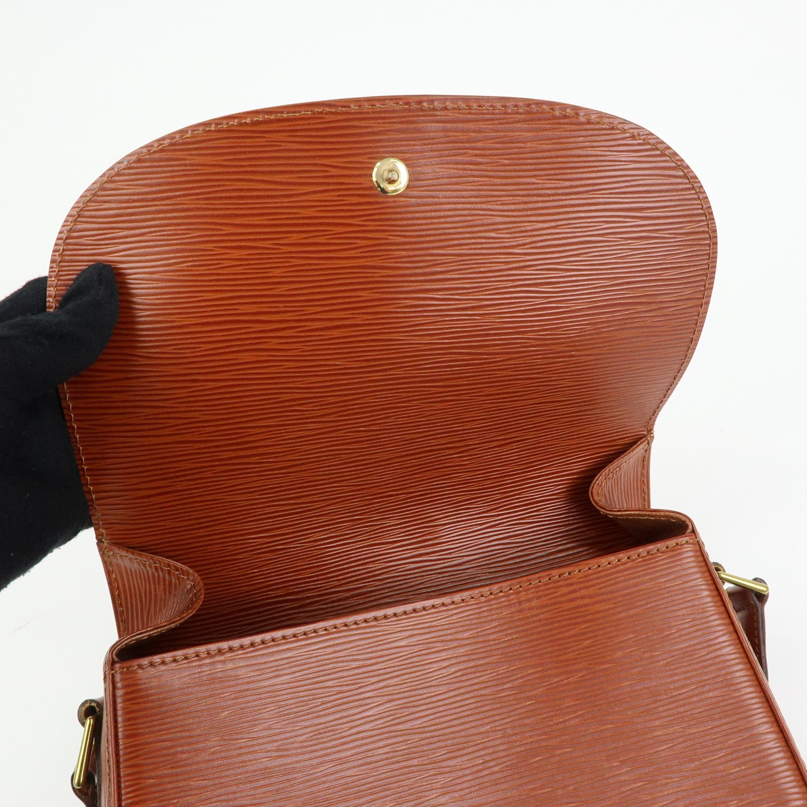 Louis Vuitton Epi Saint Cloud Shoulder Bag Kenya Brown M52193