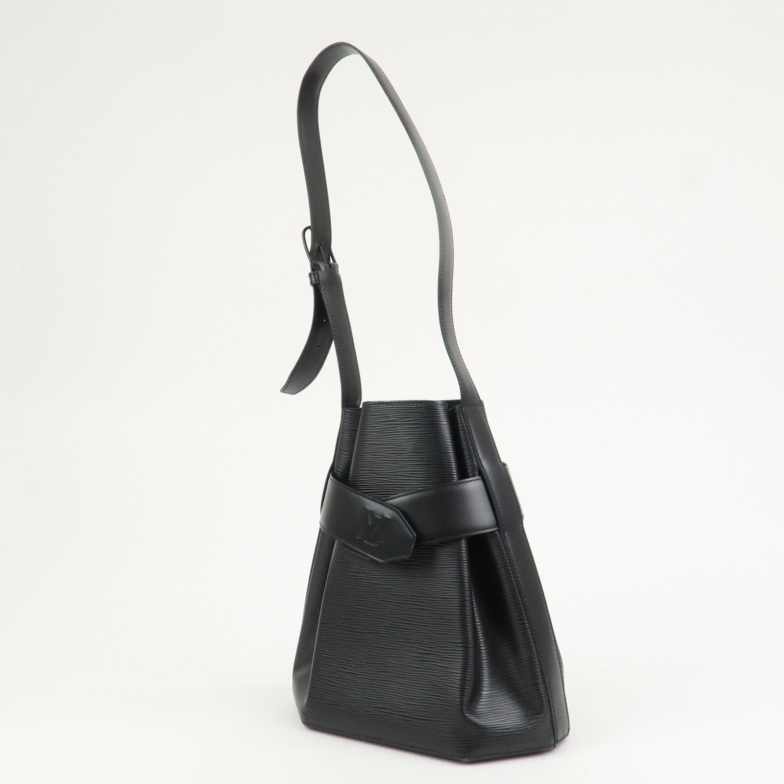 Louis Vuitton Epi Leather Sac D'epaule PM Bucket Bag Black M80157