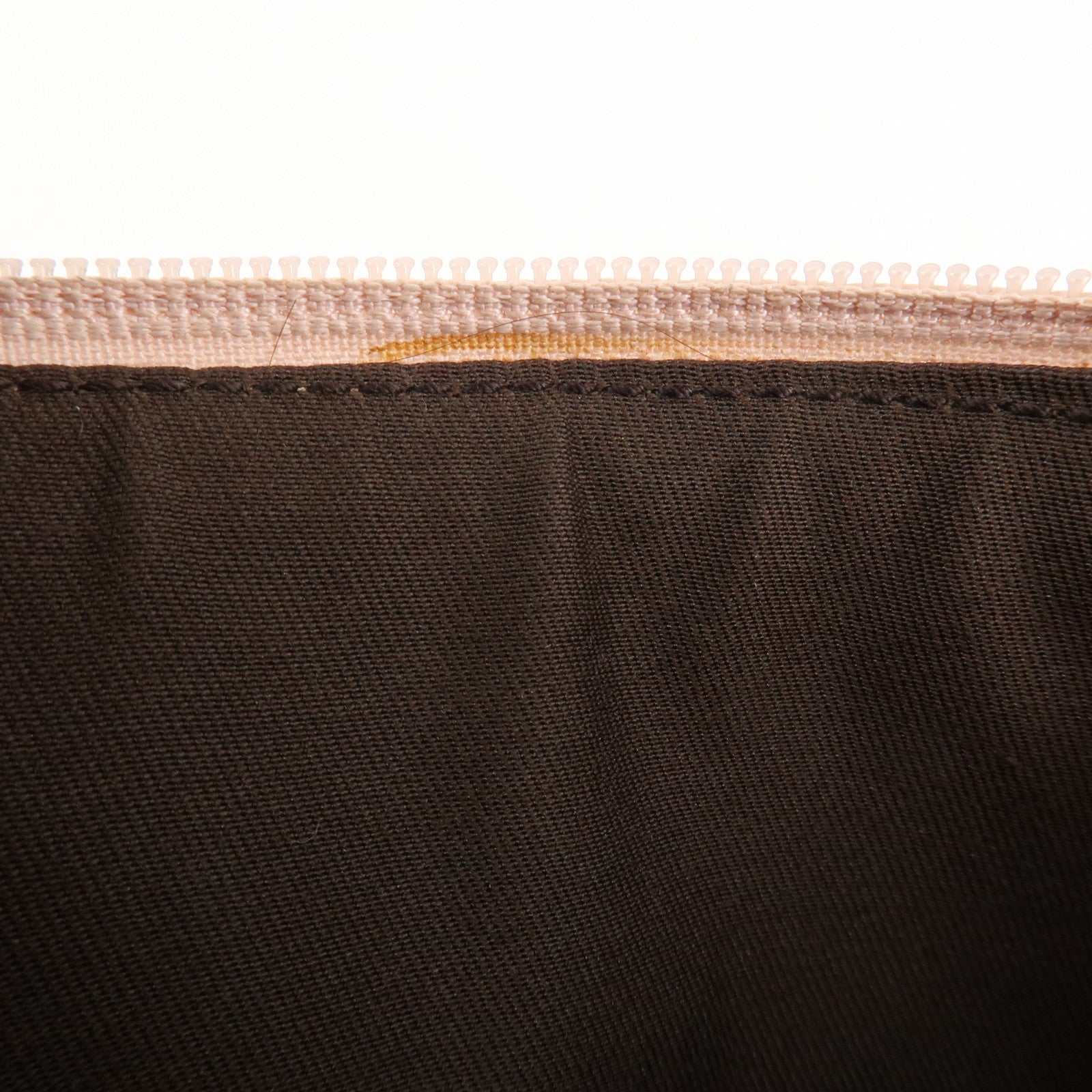 GUCCI Abbey GG Canvas Leather Hand Bag Pouch Pink Beige 145750 Used