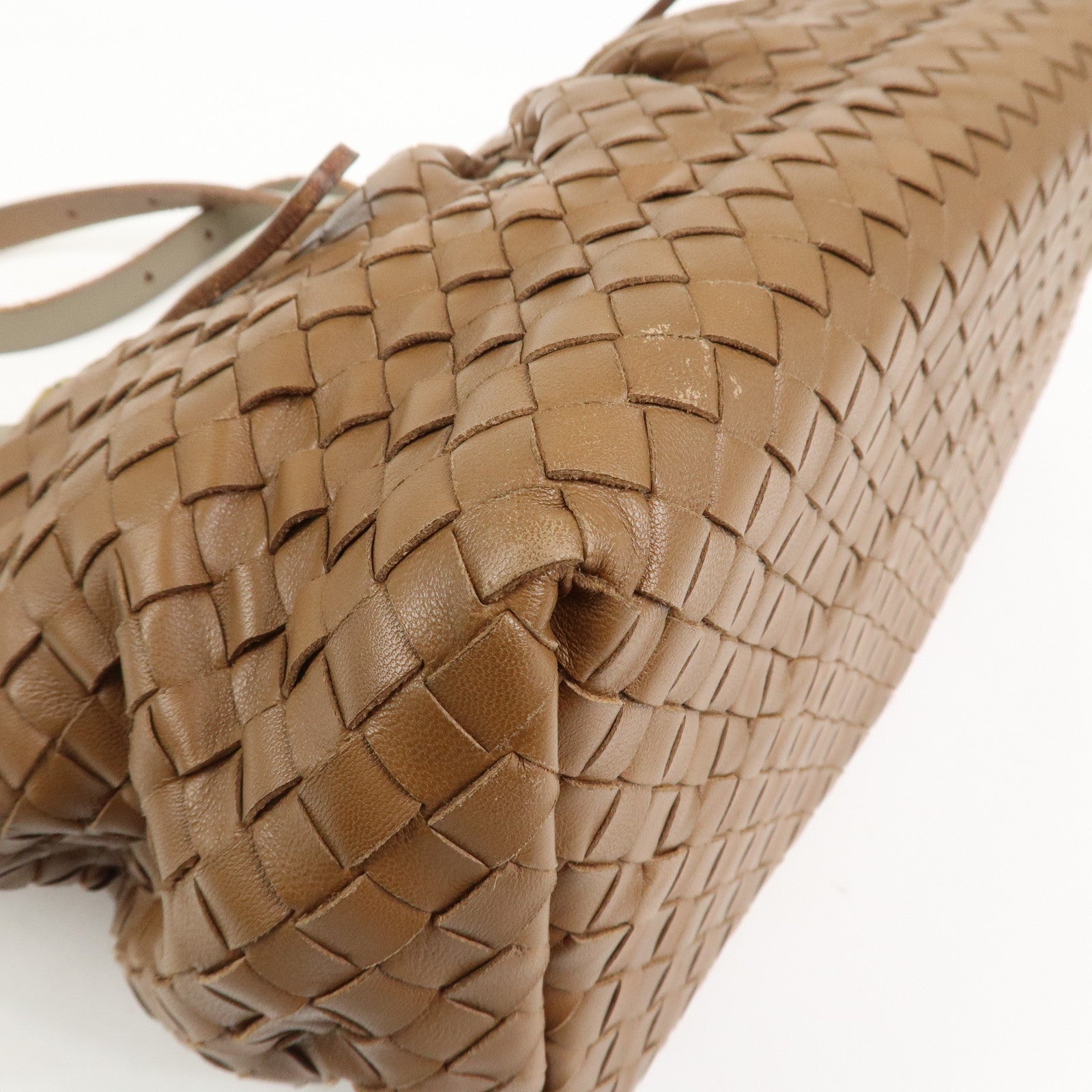 BOTTEGA VENETA Intrecciato Leather Tote Bag Shoulder Bag Brown