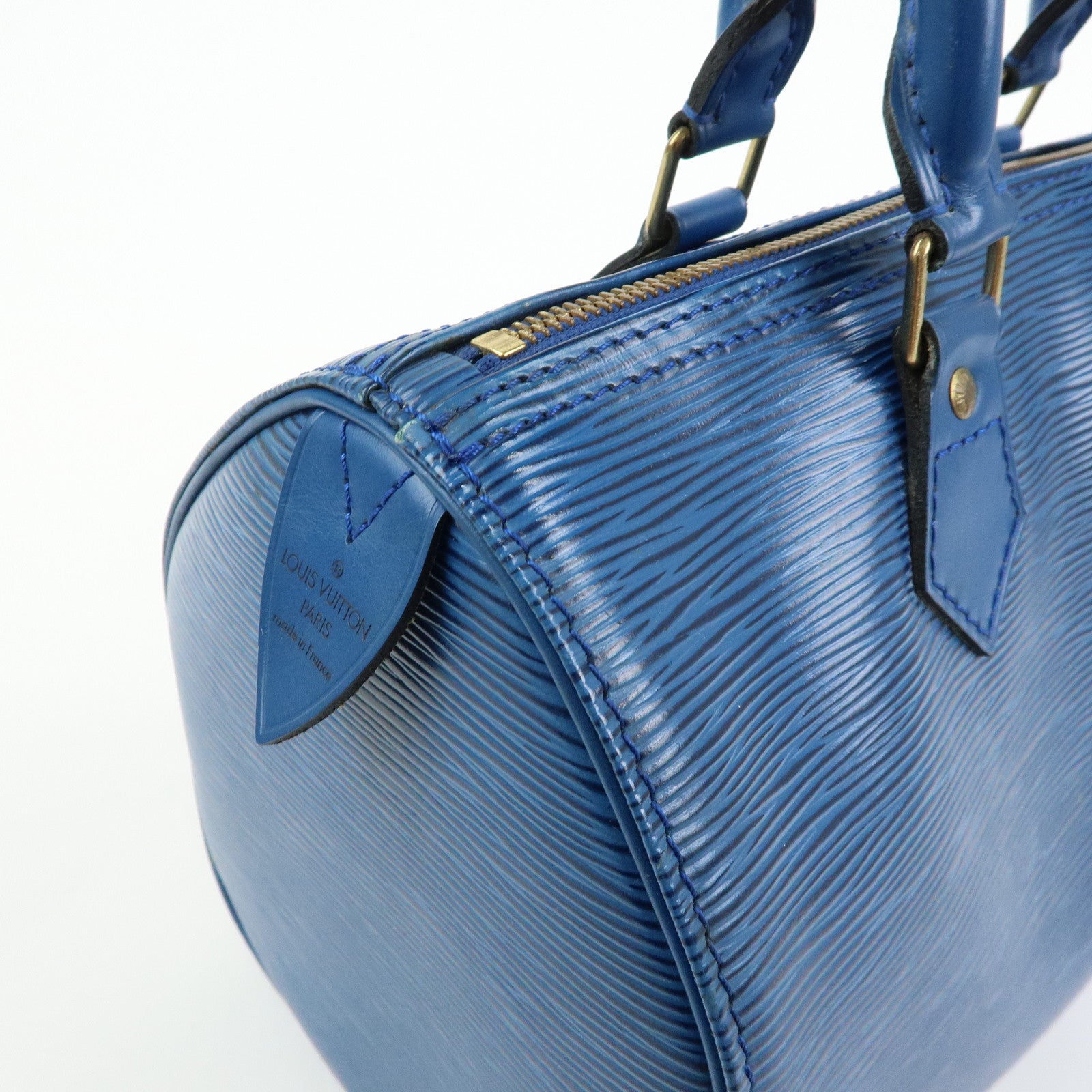 Louis Vuitton Epi Speedy 25 Hand Bag Boston Bag Toledo Blue M43015