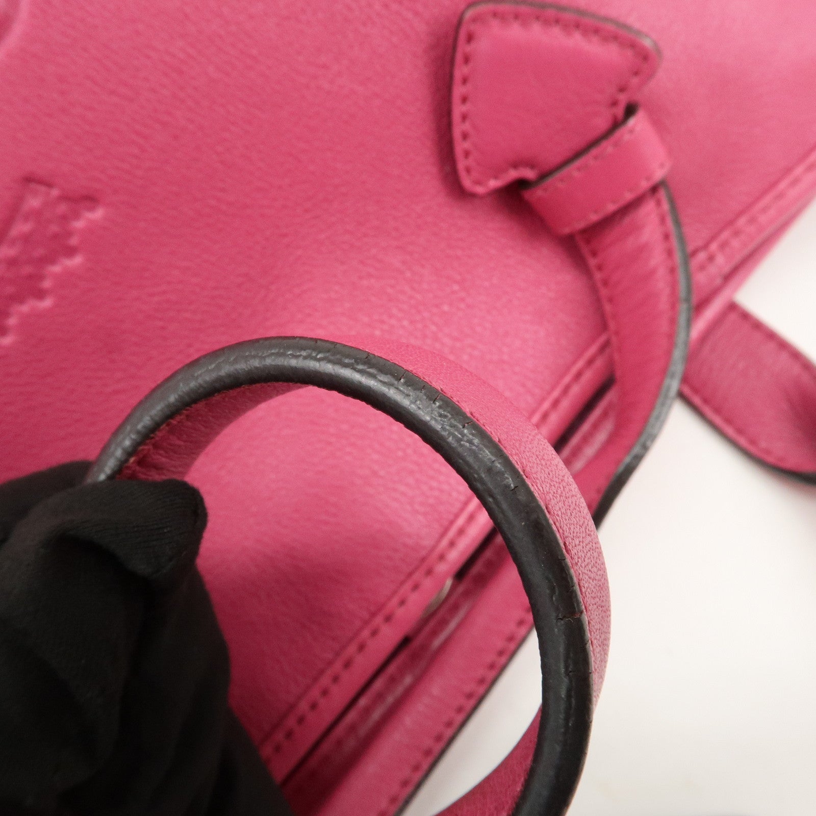 LOEWE Heritage Leather Tote Bag Hand Bag Shoulder Bag Pink