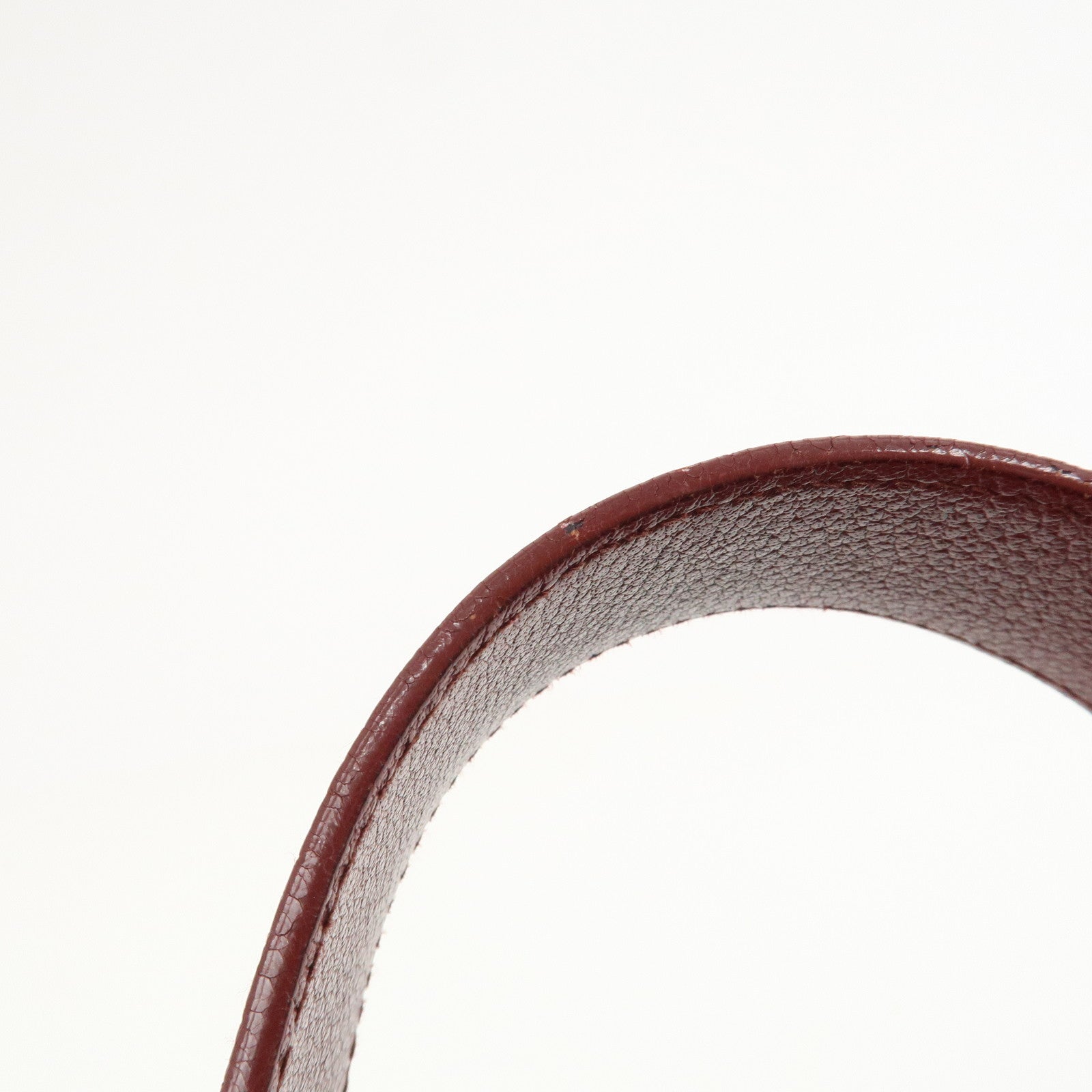 BVLGARI Chandra Leather Shoulder Bag Hand Bag Bordeaux