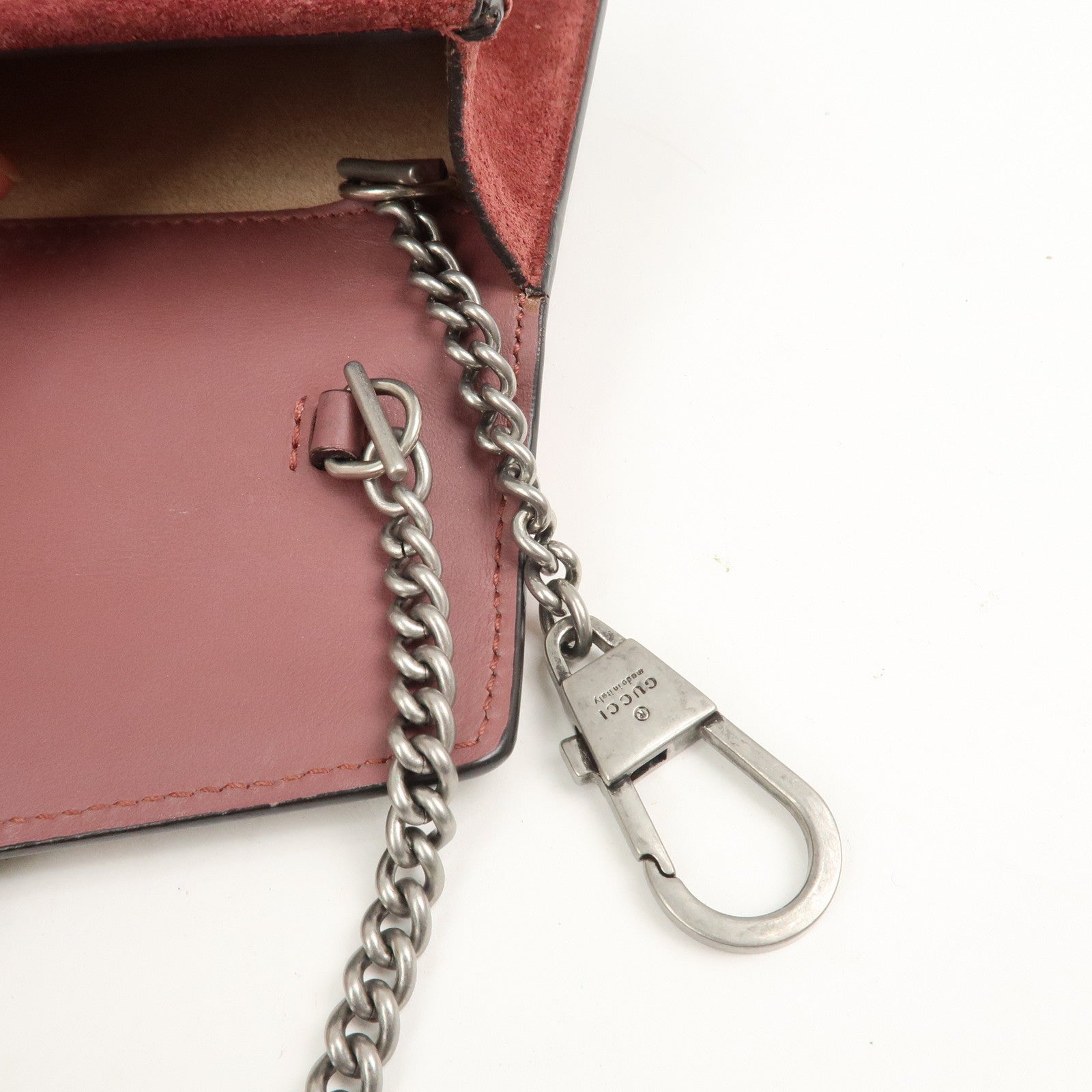 GUCCI Dionysus GG Supreme Mini Chain Shoulder Bag Beige Pink 476432