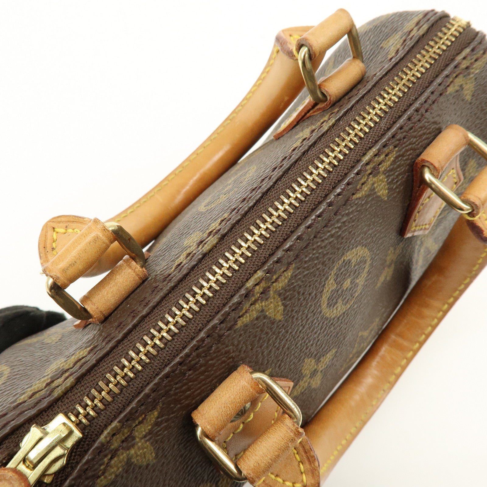 Louis Vuitton Monogram Mini Speedy Hand Bag Brown M41534