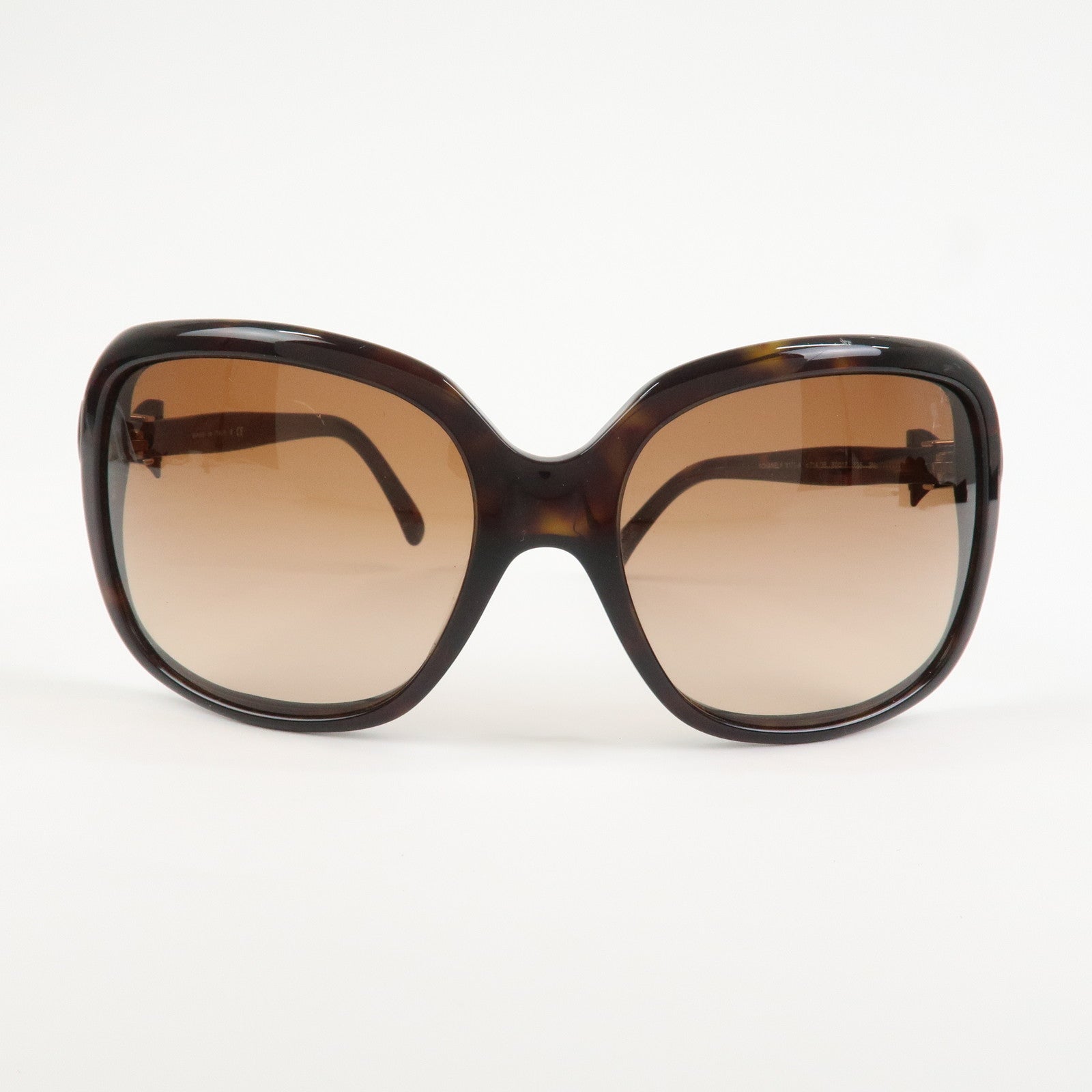 CHANEL CC Bow Sunglasses Tortoiseshell 5171-A c.714/3B 60□17