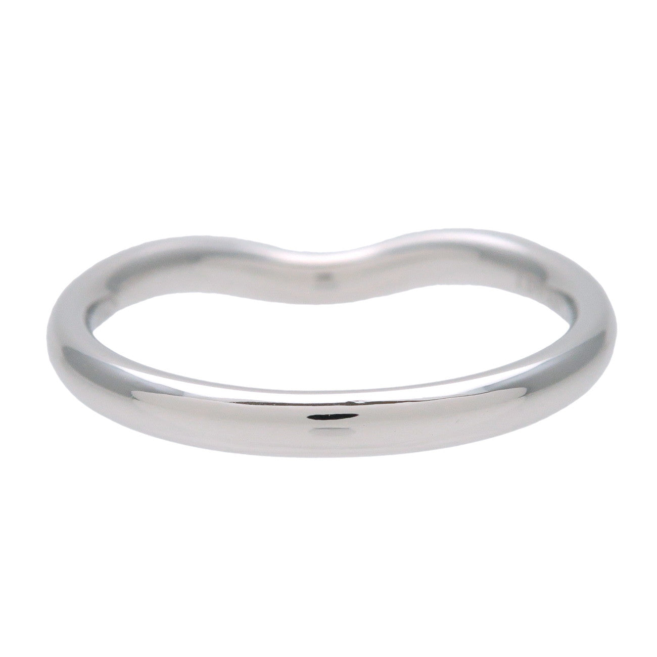 Tiffany & Co Curved Band 9P Diamond Ring PT950 Platinum US5.5 EU51