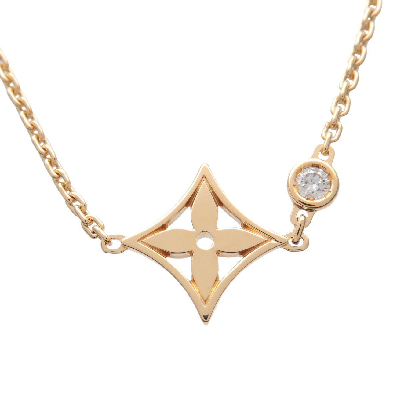 Louis Vuitton Pandantiff Idylle 1P Diamond Necklace K18YG Q93280